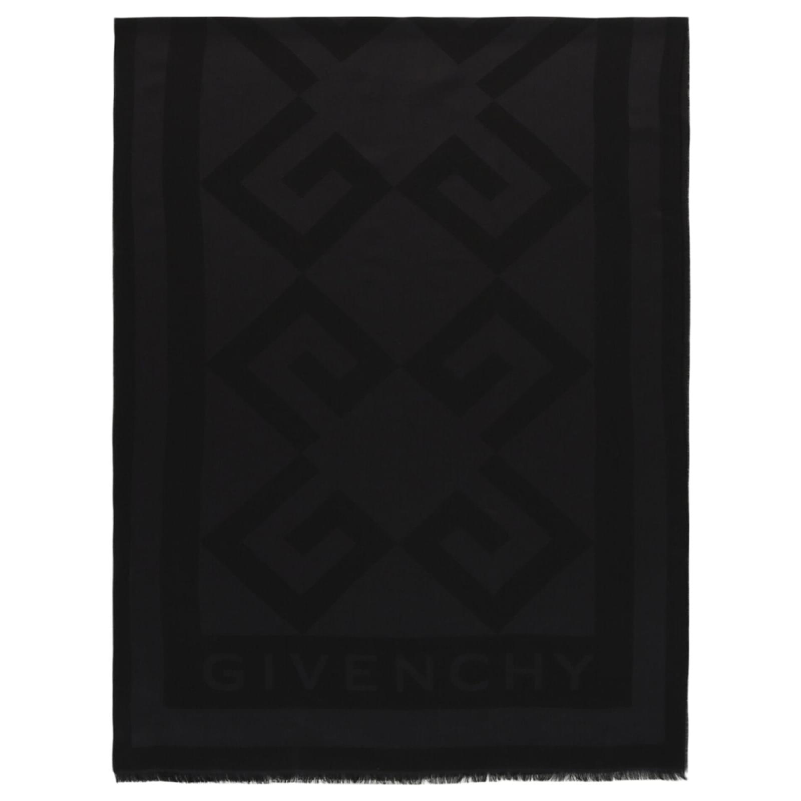 Givenchy - Women's logo-monogram Scarf - Black - Silk