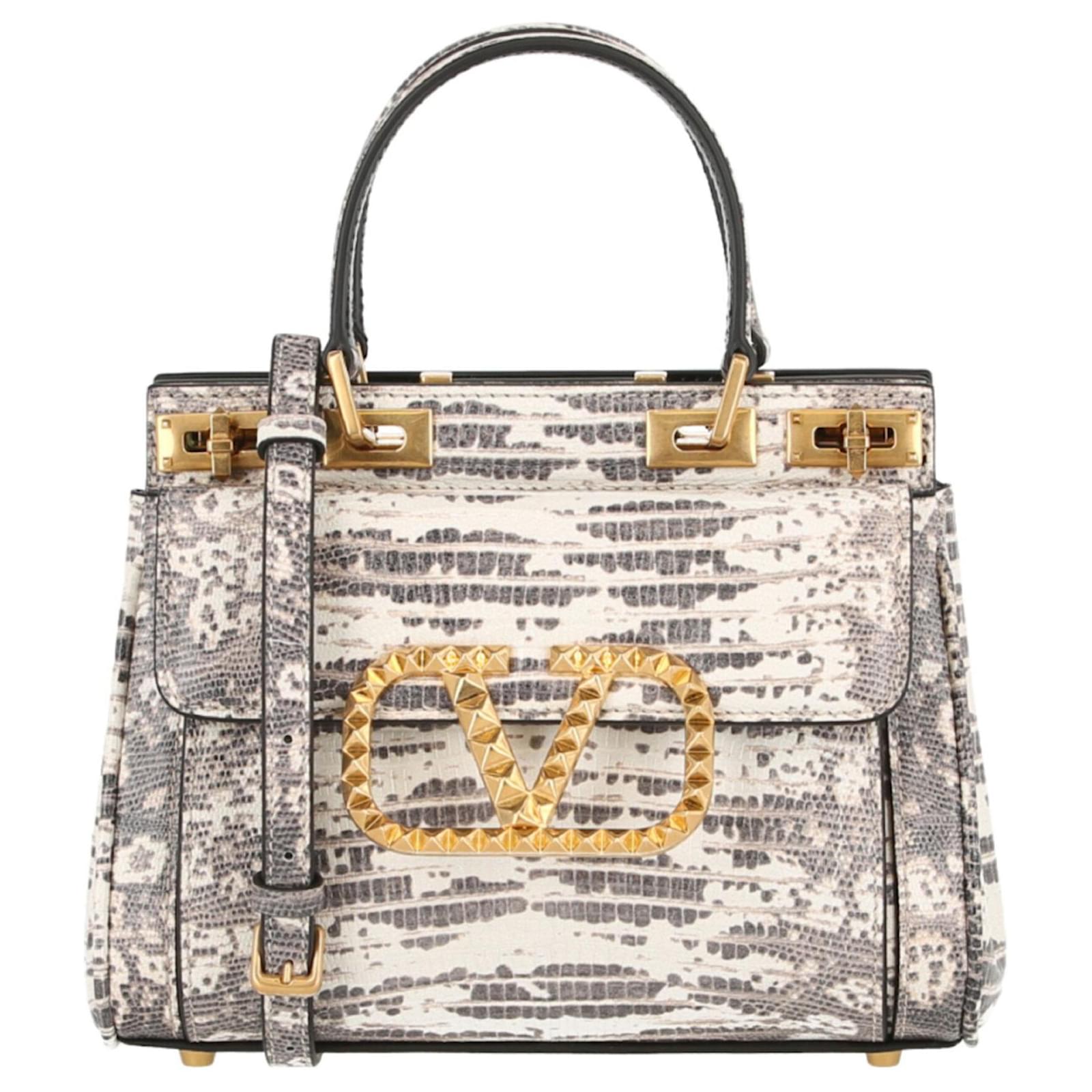 Valentino Sac à bandoulière Rockstud Alcove Snake Cuir Multicolore