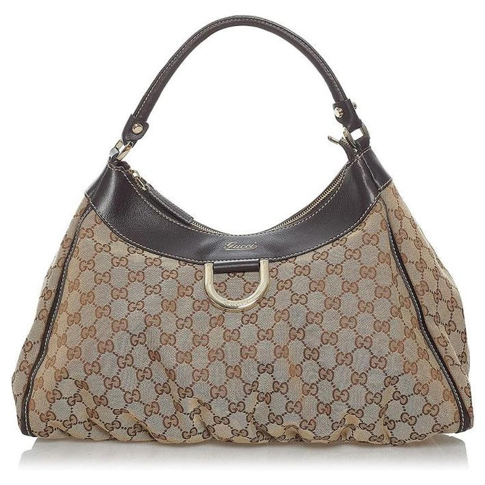 Gucci GG Canvas D-Ring Hobo Bag on SALE