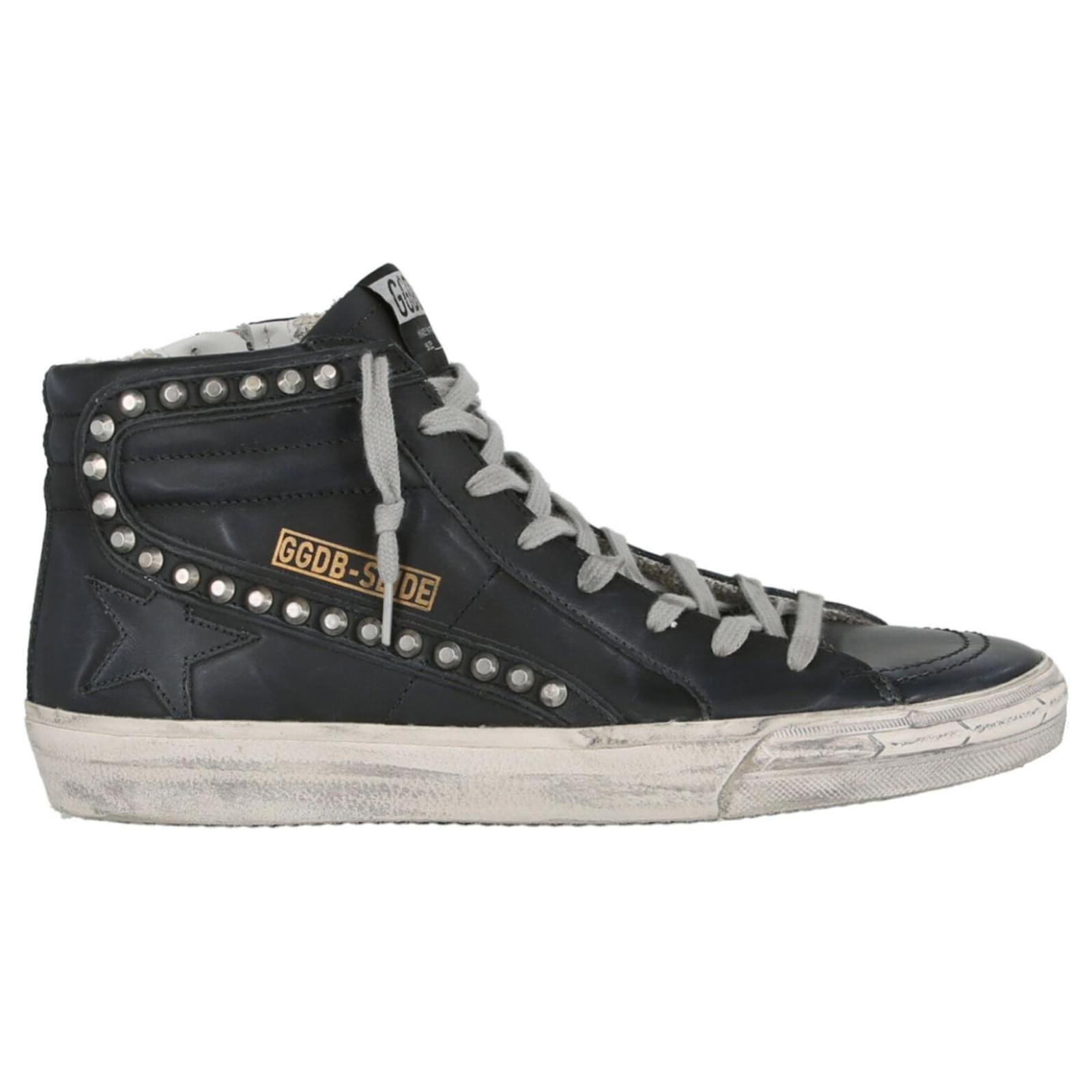 golden goose slide high top sneakers