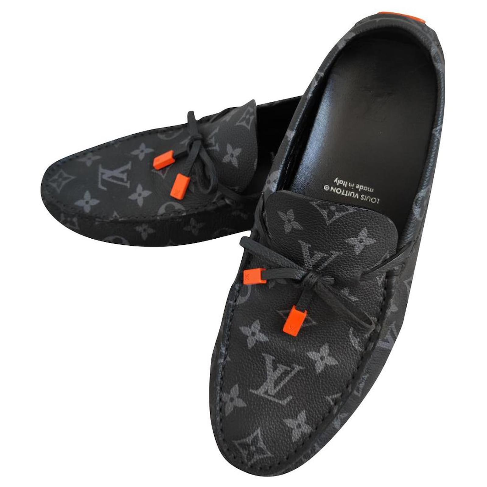 Louis Vuitton Loafers Slip ons Black Multiple colors Leatherette