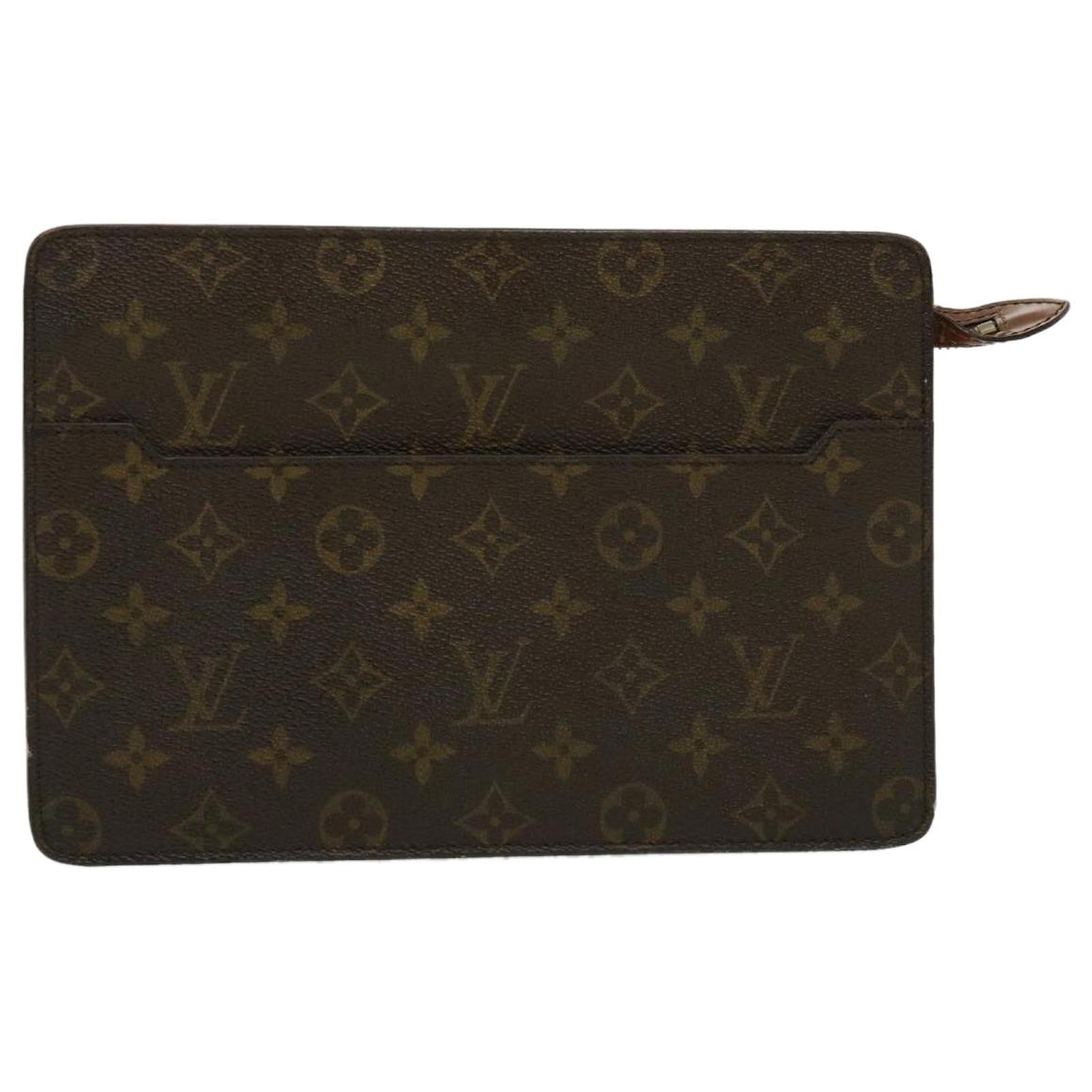 LOUIS VUITTON Monogram Pochette Homme Clutch Handbag