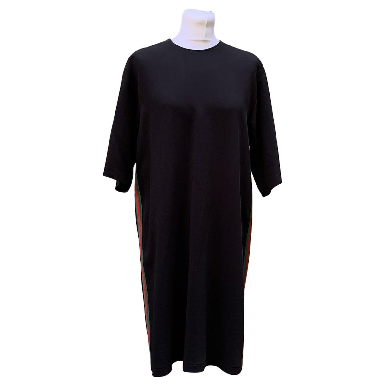 Gucci★素敵！Black Viscose Tunic Straight Stretch Dress 688406_XJD5M_1024_011_100_0000