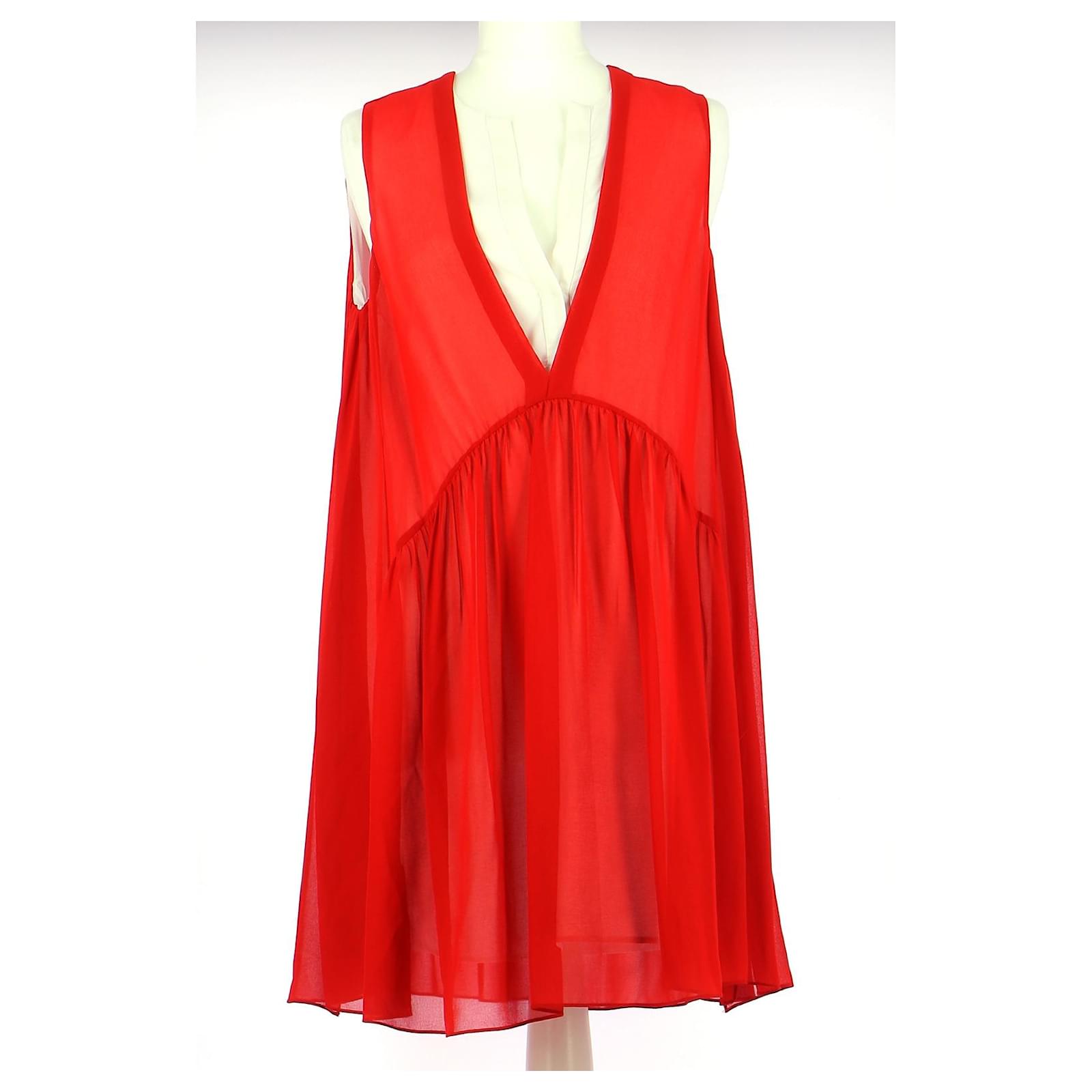 Sandro robe Red Polyester ref.628856 - Joli Closet