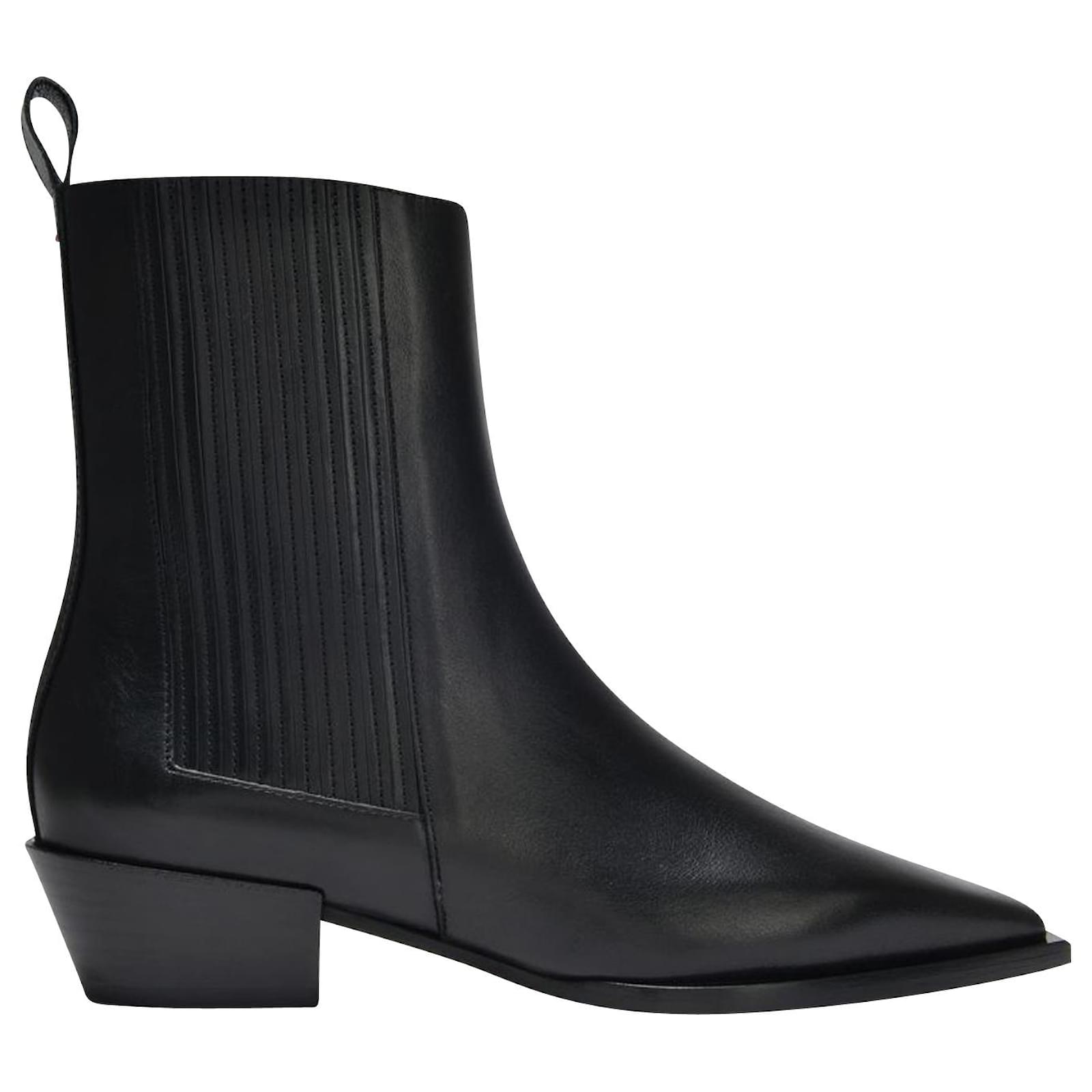 Aeyde Belinda Ankle Boots in Black Smooth Leather ref.628894 - Joli Closet