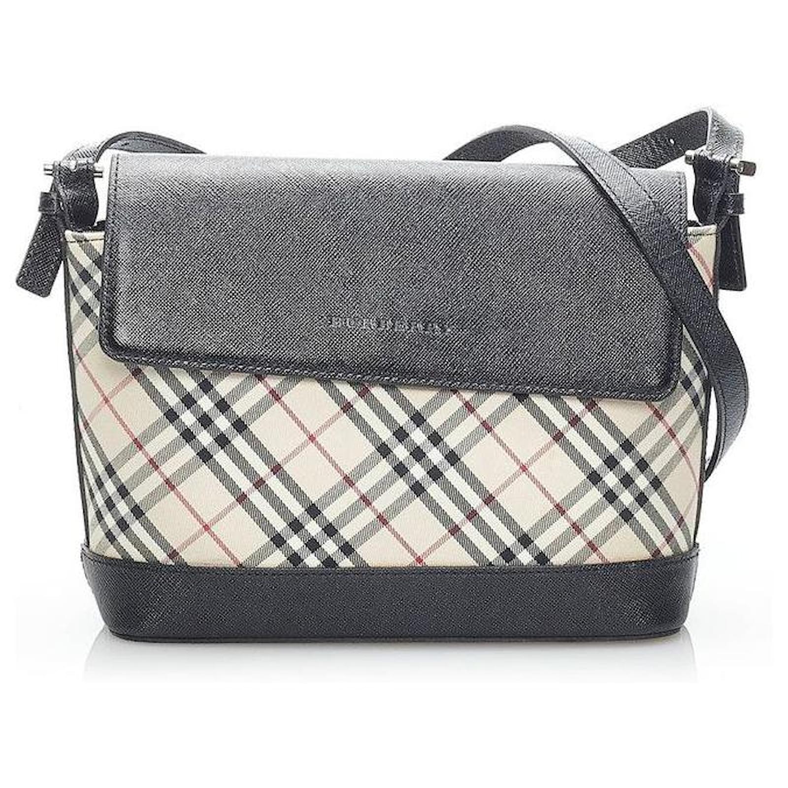 Burberry Nova check crossbody bag Black Cloth  - Joli Closet