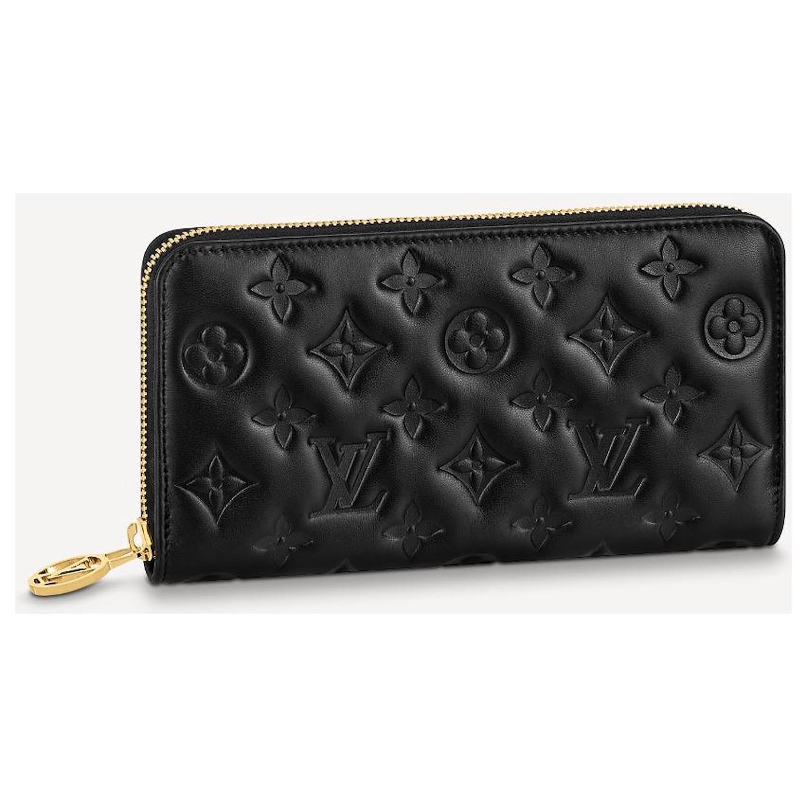 LV Coussin Black Purse M57793 Monogram  Real leather bags, Black purses, Louis  vuitton wallet zippy