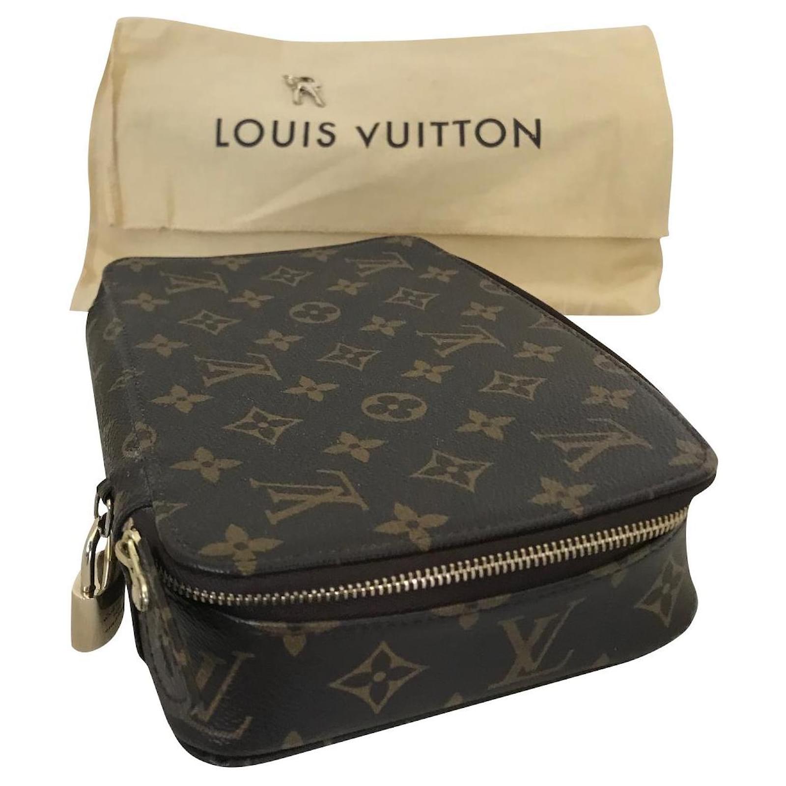Louis Vuitton Boite Bijoux Jewelry Case Monogram Canvas Brown