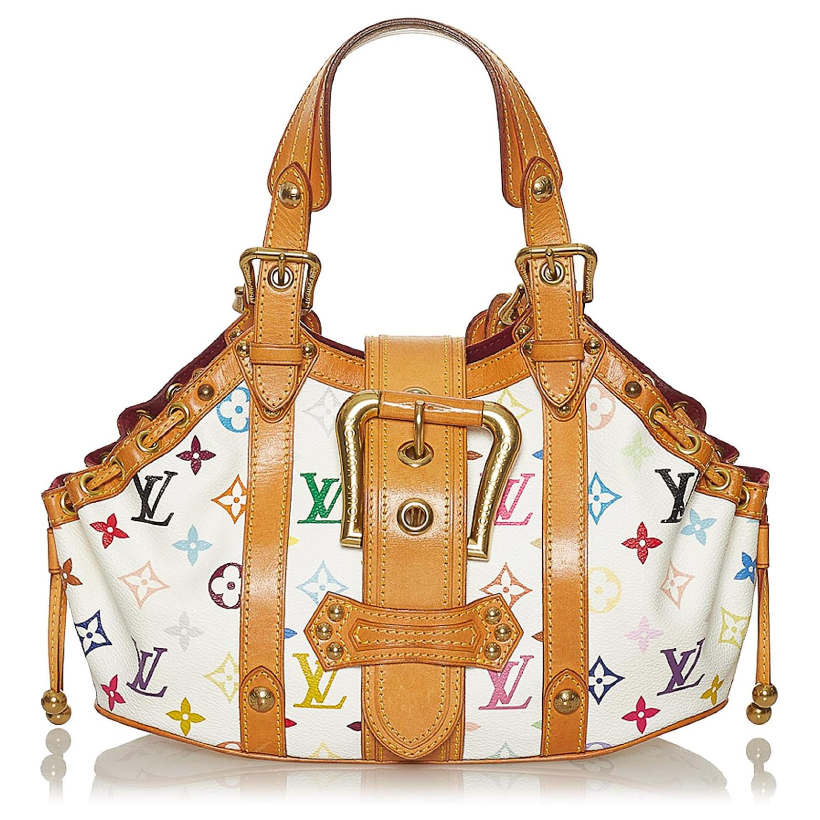 White Louis Vuitton Monogram Multicolore Theda PM Handbag