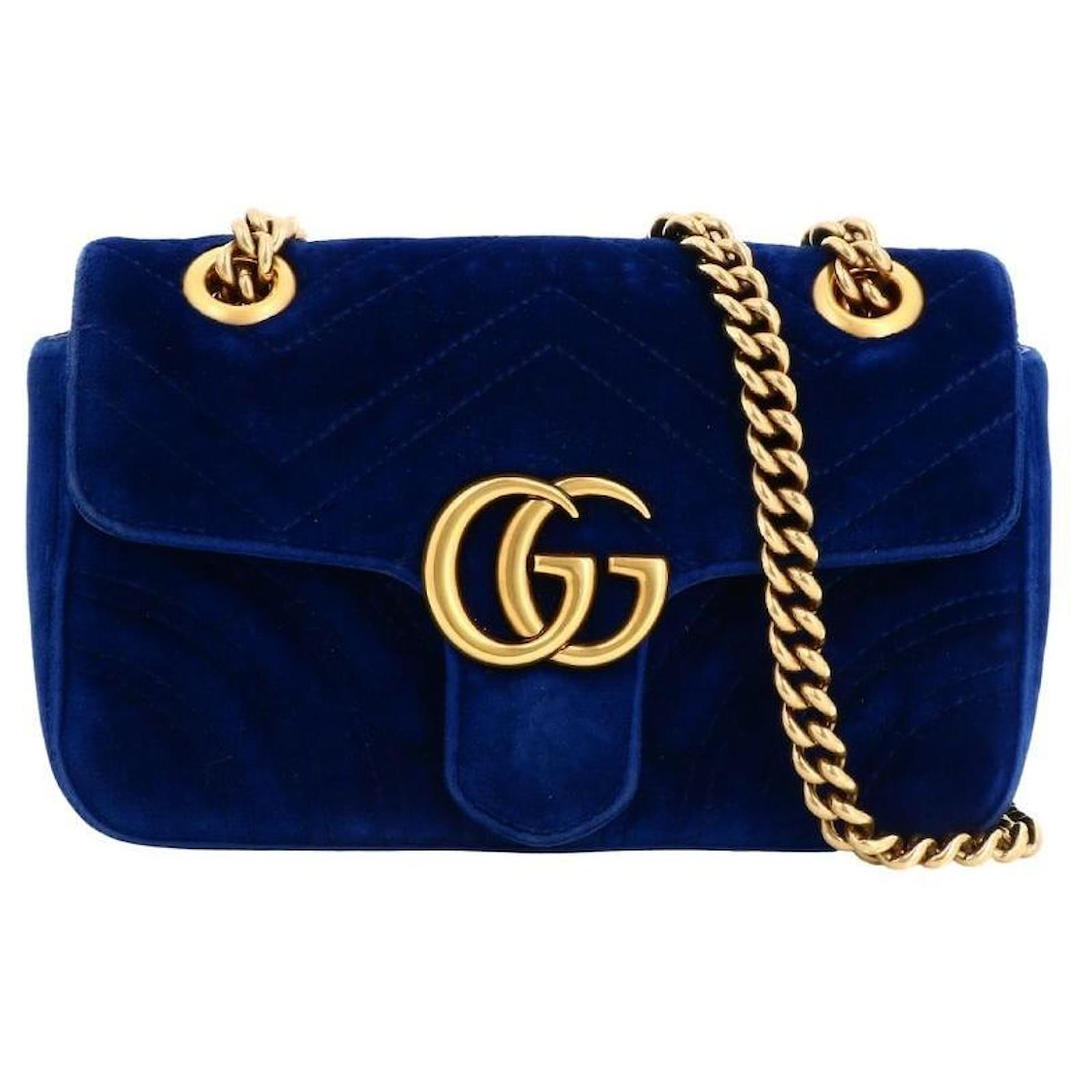 GUCCI MARMONT Blue Velvet ref.630121 - Joli Closet