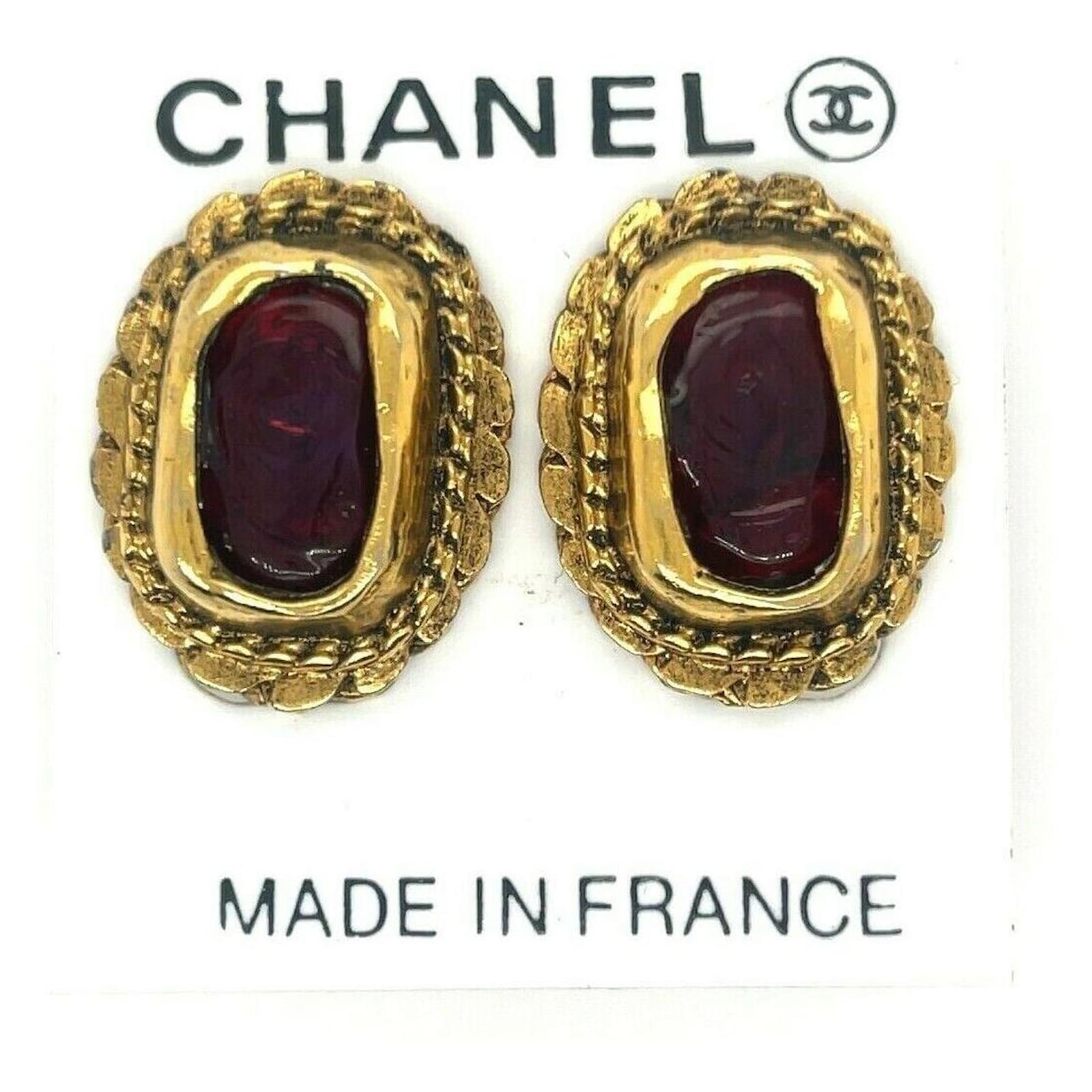 chanel clip on earrings vintage
