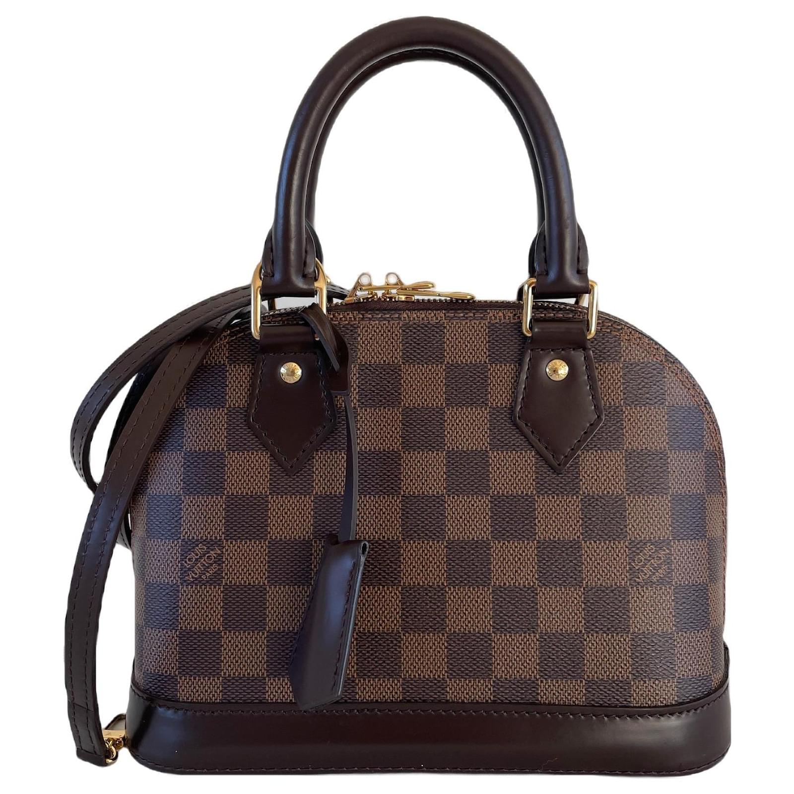 Louis Vuitton Alma BB damier ebene shoulderbag Brown Cloth ref.630652 -  Joli Closet