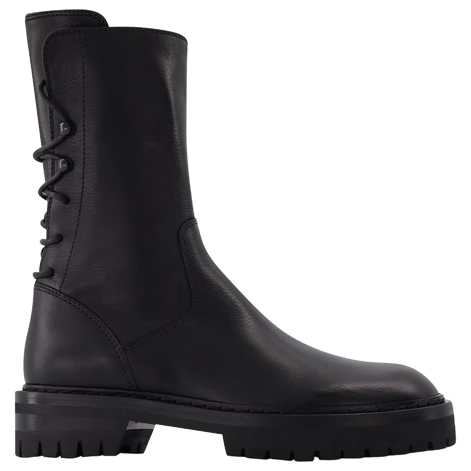 Ann Demeulemeester Louise Ankle Boots in Black Leather ref.631132