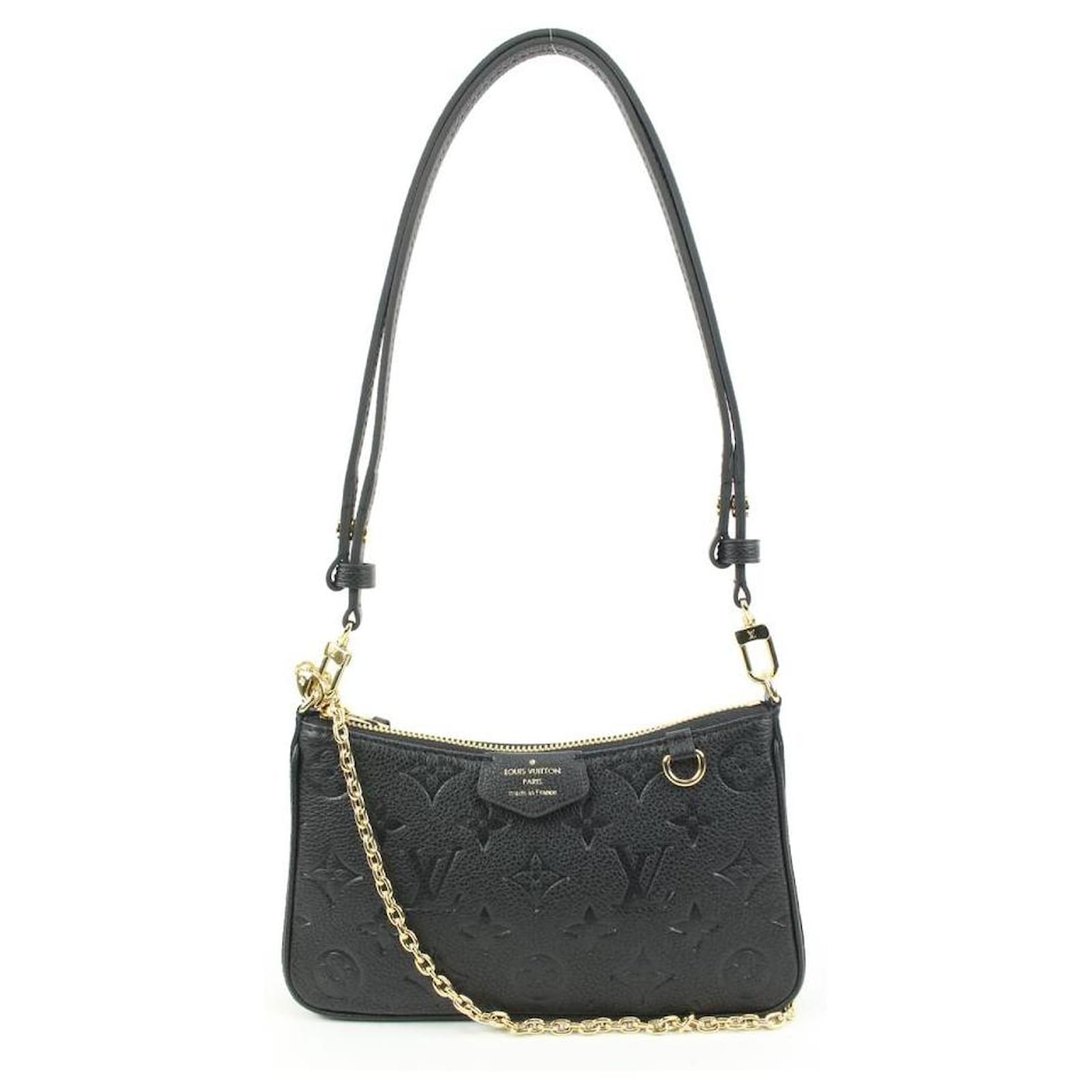 Louis Vuitton Black Monogram Leather Empreinte Easy Pouch on Strap  Crossbody 1l414V Chain ref.631725 - Joli Closet
