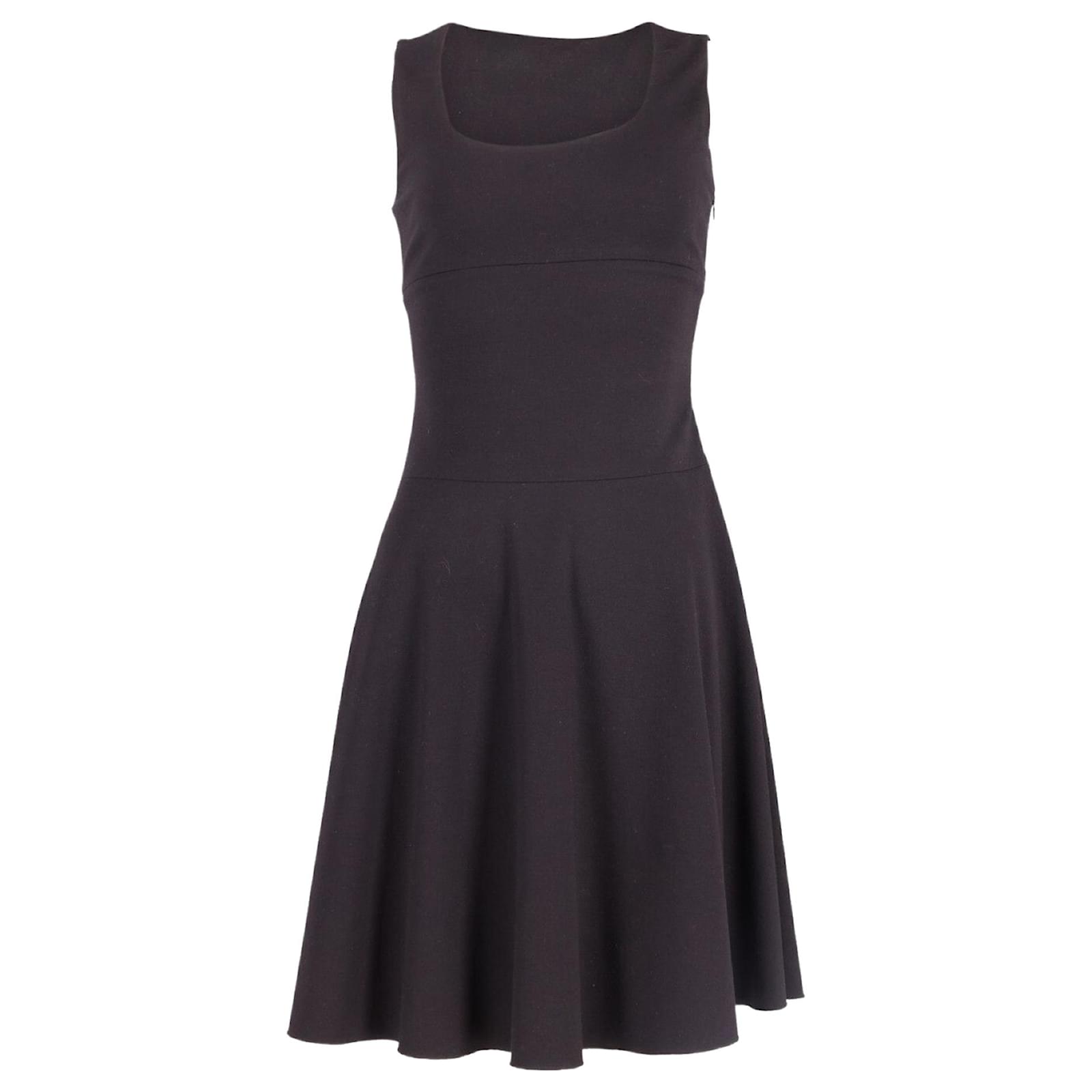 Joseph Sleeveless Skater Dress in Black Viscose Cellulose fibre