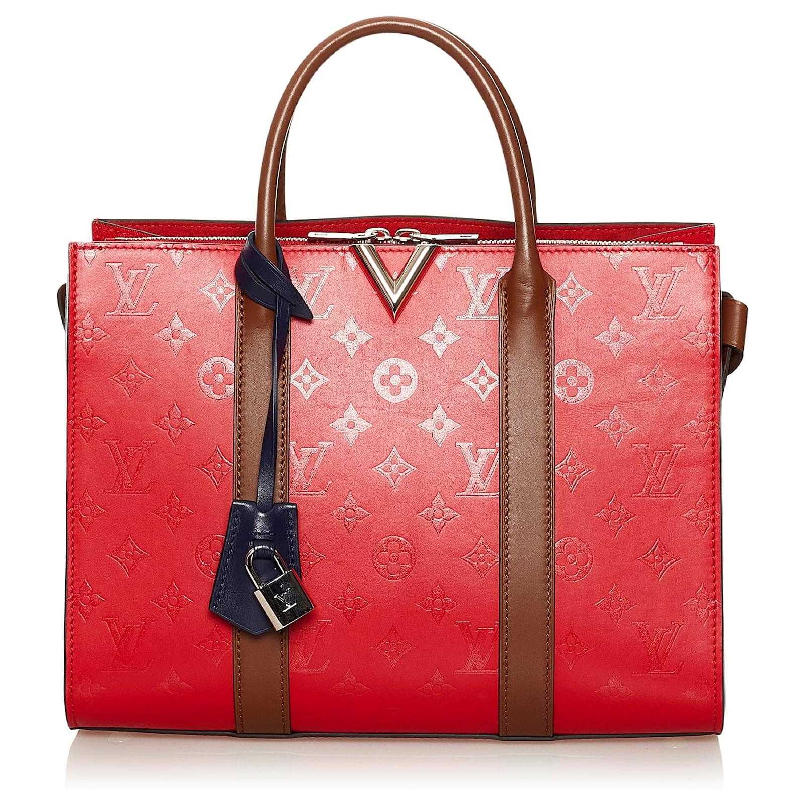 louis-vuitton red handbags