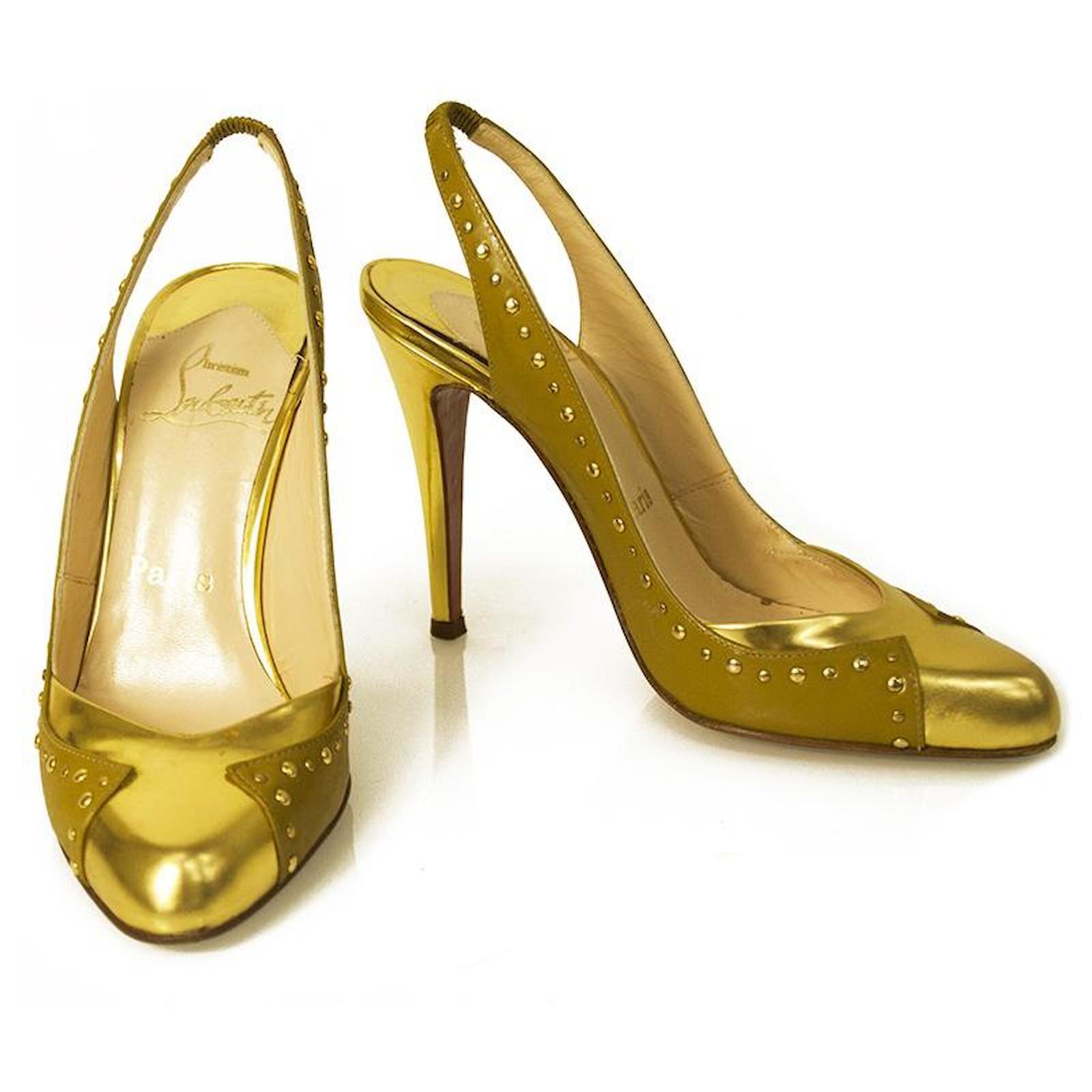 sepatu heels Christian Louboutin Lady Peep Leopard Studs Purple Heels |  Tinkerlust