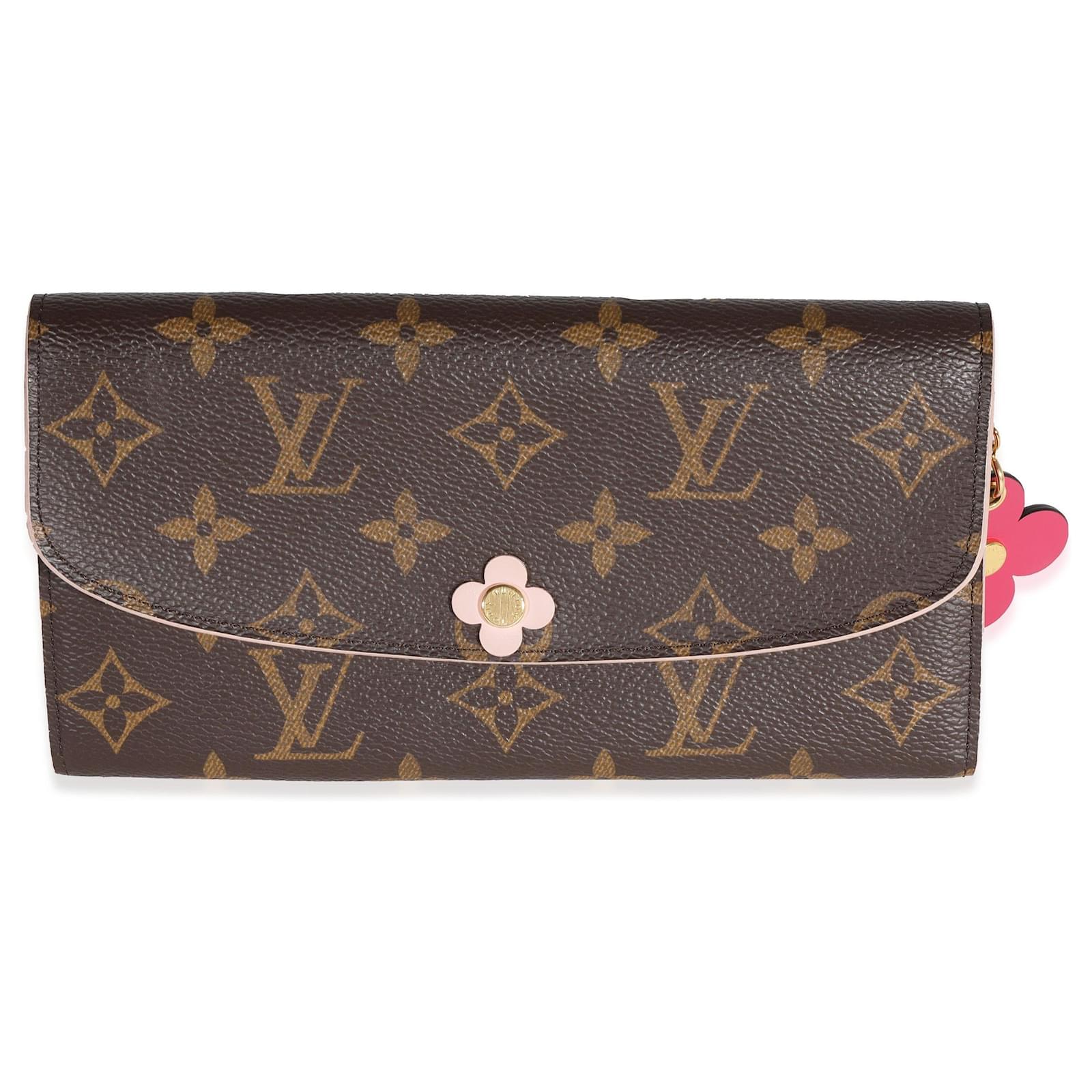 Louis Vuitton Wallet Emilie Blooming Flowers Brown Cloth ref