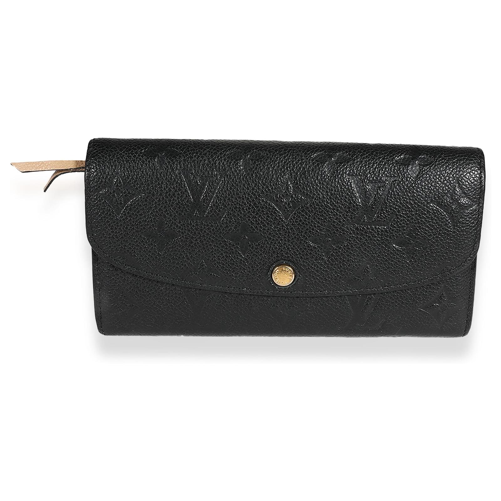 Louis Vuitton Black Monogram Empreinte Emilie Wallet Leather ref.632651 ...