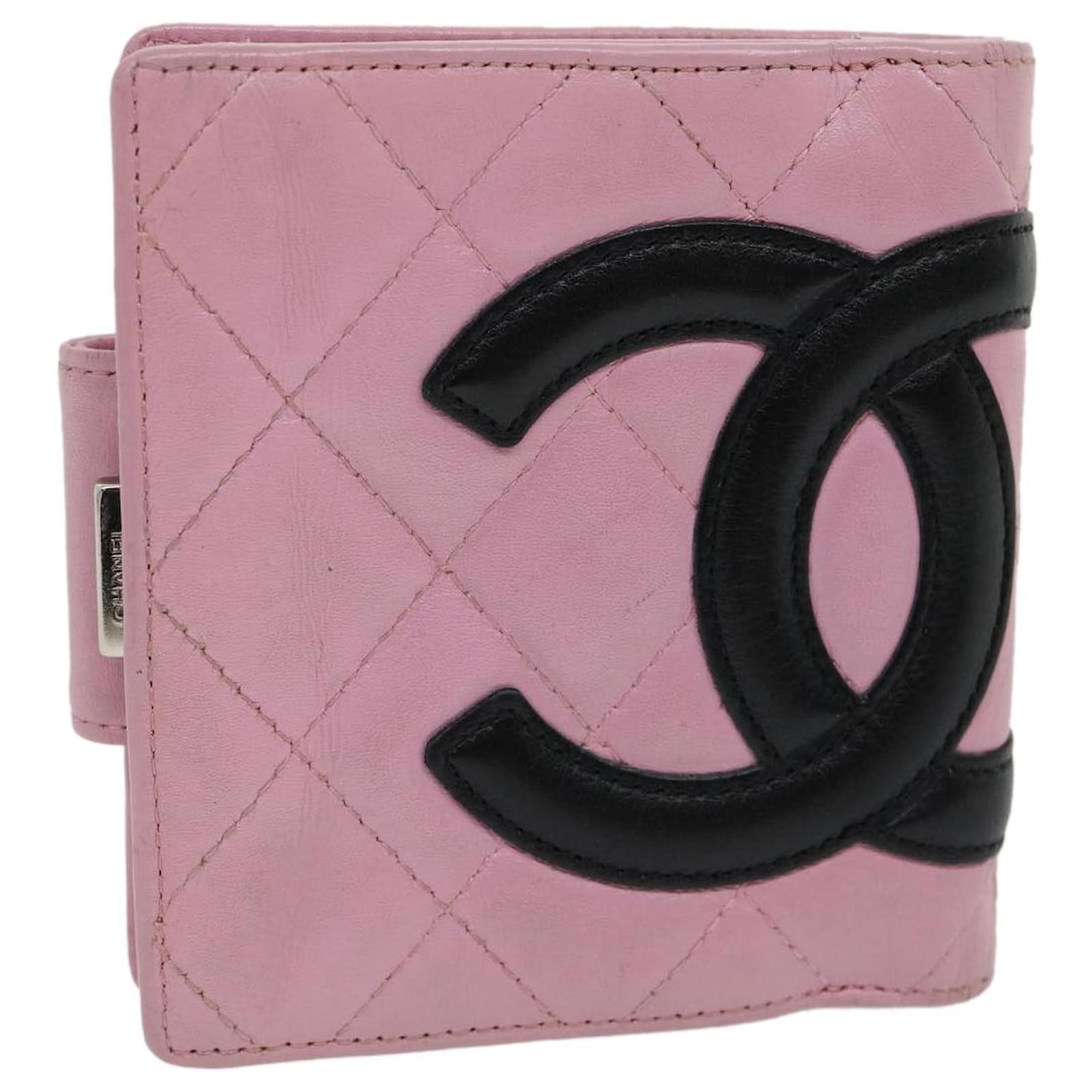 CHANEL Cambon Line Wallet Leather Pink CC Auth 31117 ref.632870 - Joli  Closet