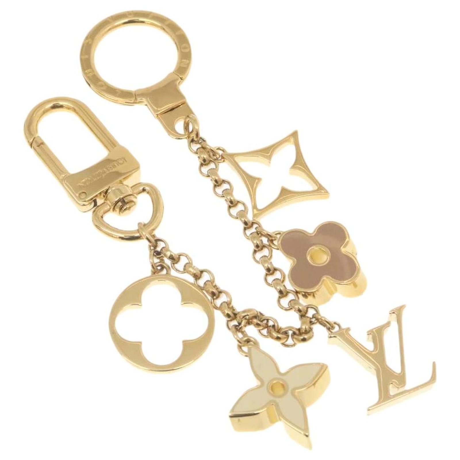Louis Vuitton Key Ring Murakami Panda Leather White gold Metal ref