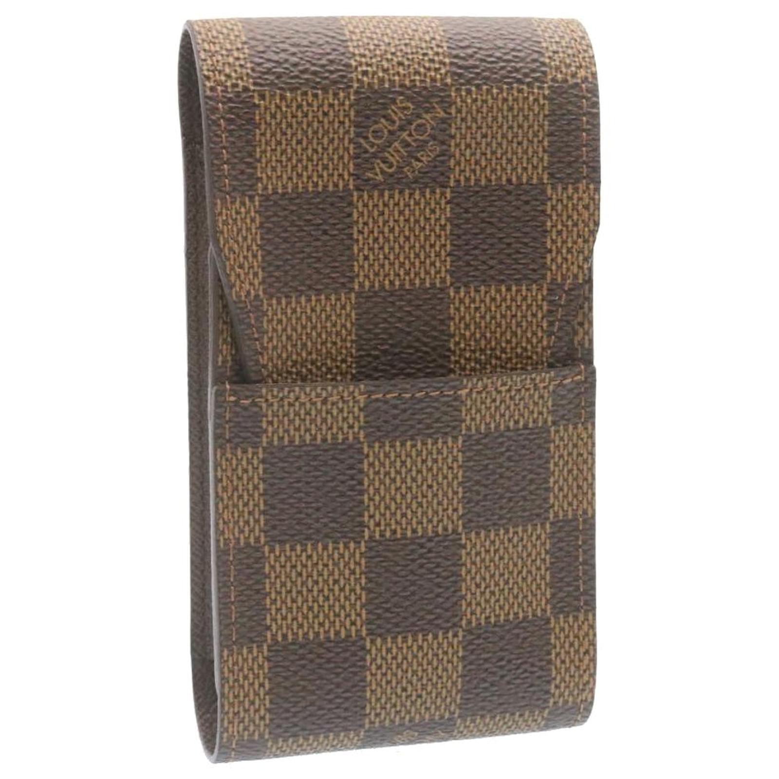 LOUIS VUITTON Damier Ebene Etui Cigarette Case Brown