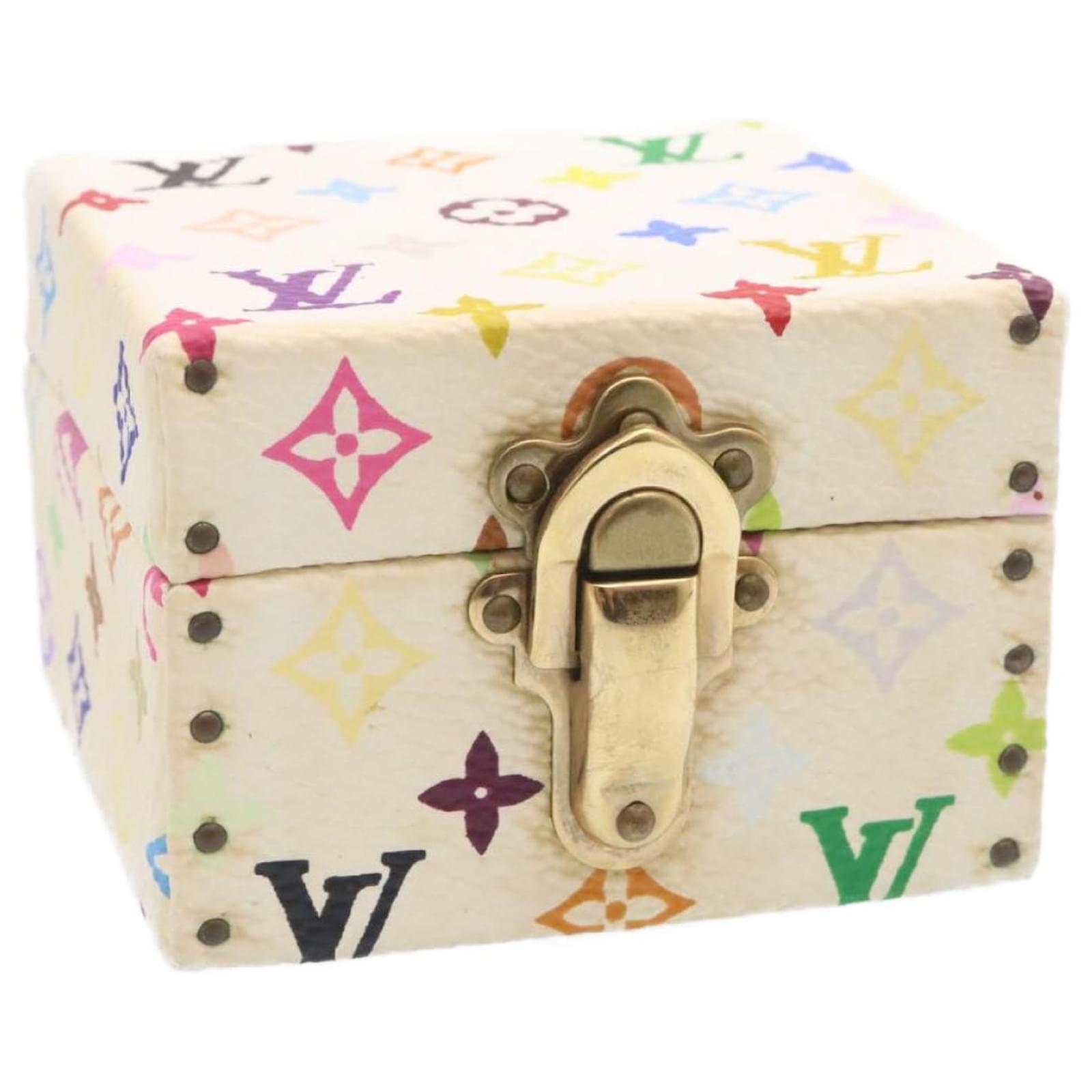 Misc Louis Vuitton Louis Vuitton Monogram Multicolor Jewelry Box White LV Auth am1643g