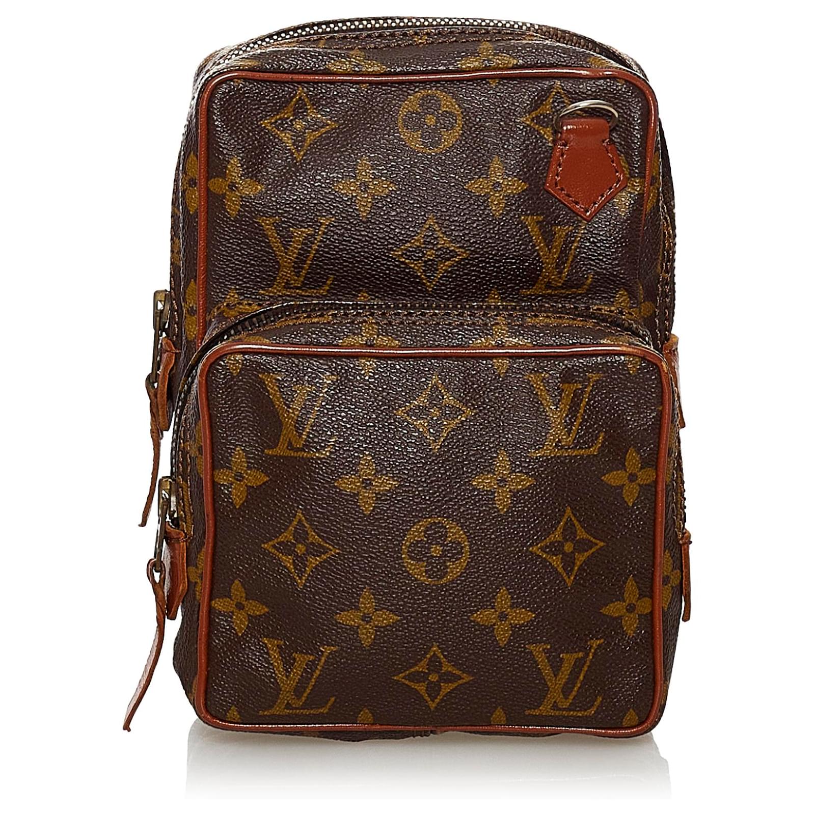 Louis Vuitton Brown Monogram Mini e Leather Cloth ref.633942
