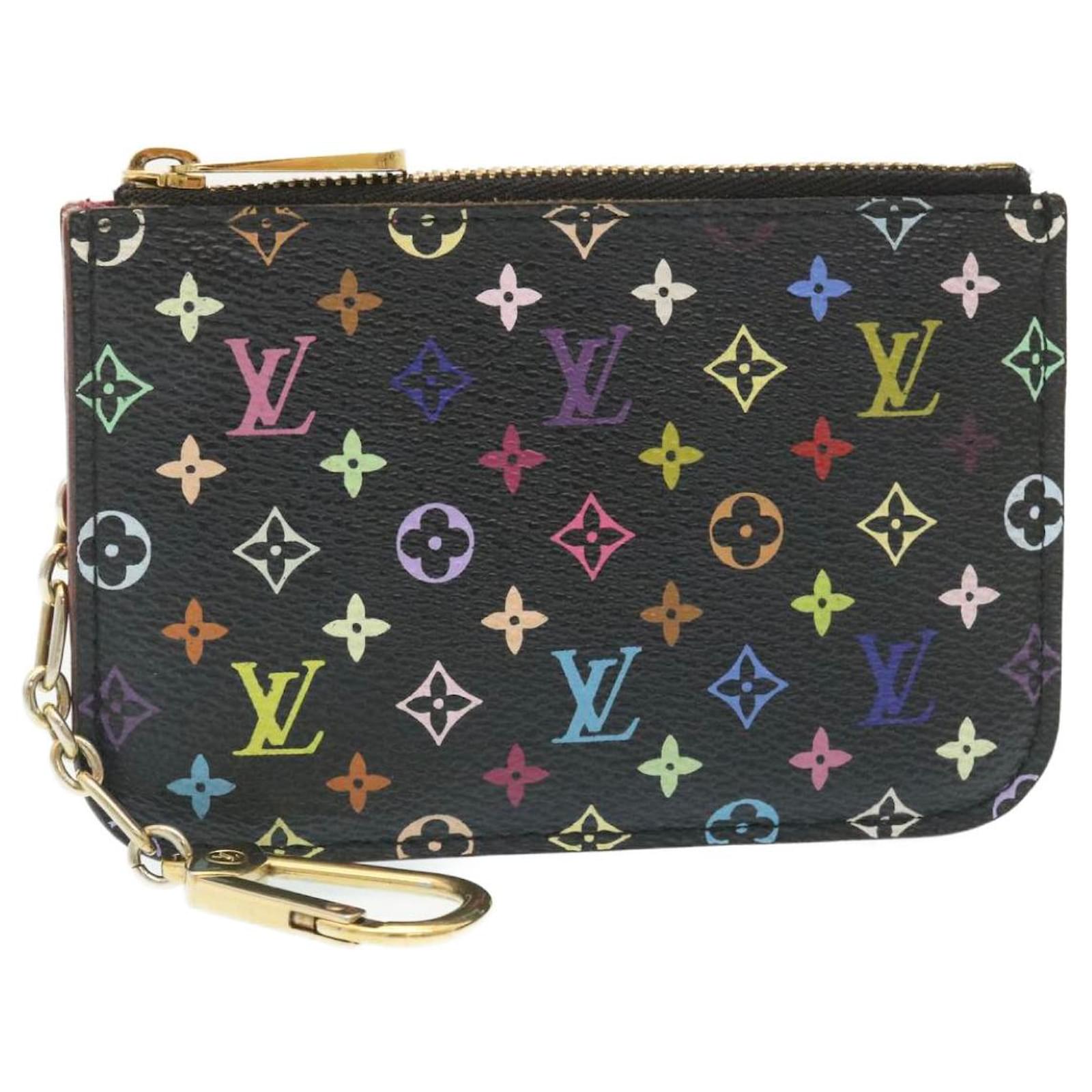 Louis Vuitton Black Monogram Multicolor Pochette Cles NM Key