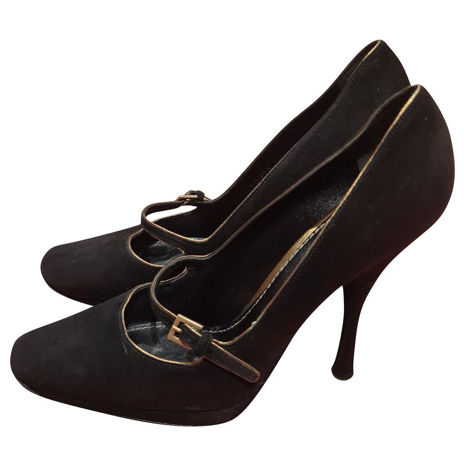 Escarpins En Daim Noir Prédilection - Taille 39 - Occasion Très Bon État