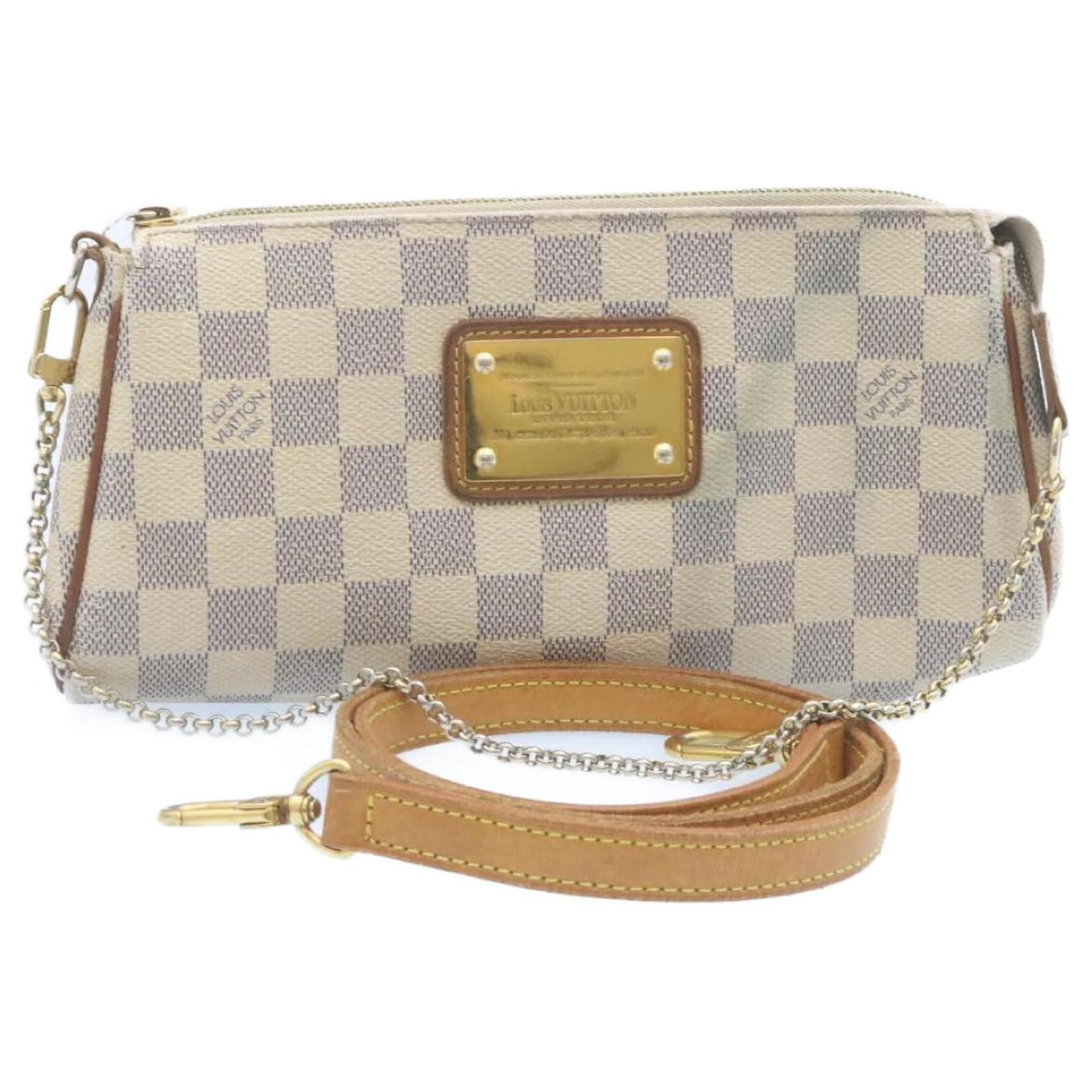 LOUIS VUITTON Damier Azur Eva Shoulder Bag N55214 LV Auth ms229a
