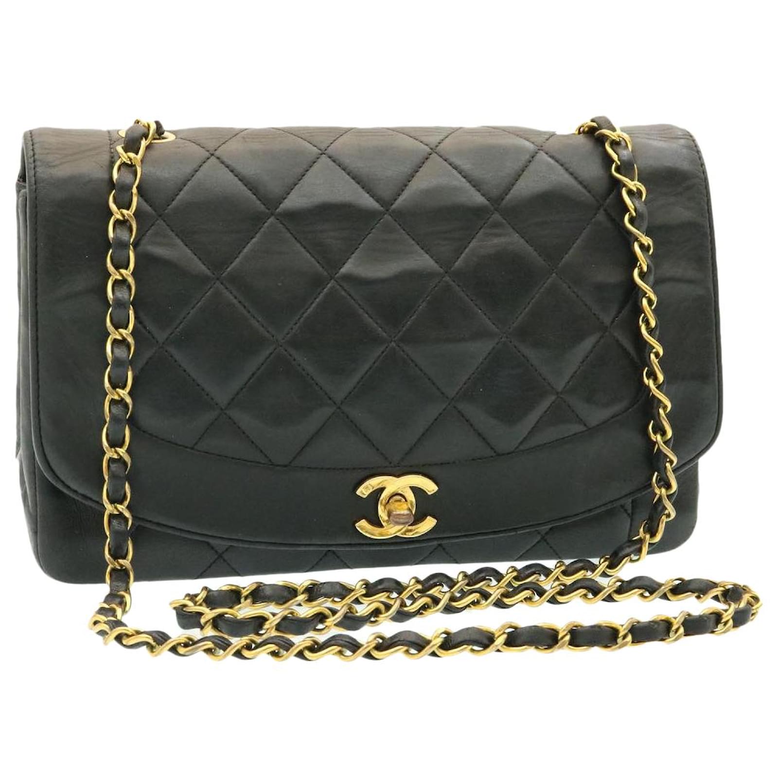 Chanel Matelasse Coco Mark Chain Shoulder Bag Black Lambskin Ladies CHANEL  in 2023