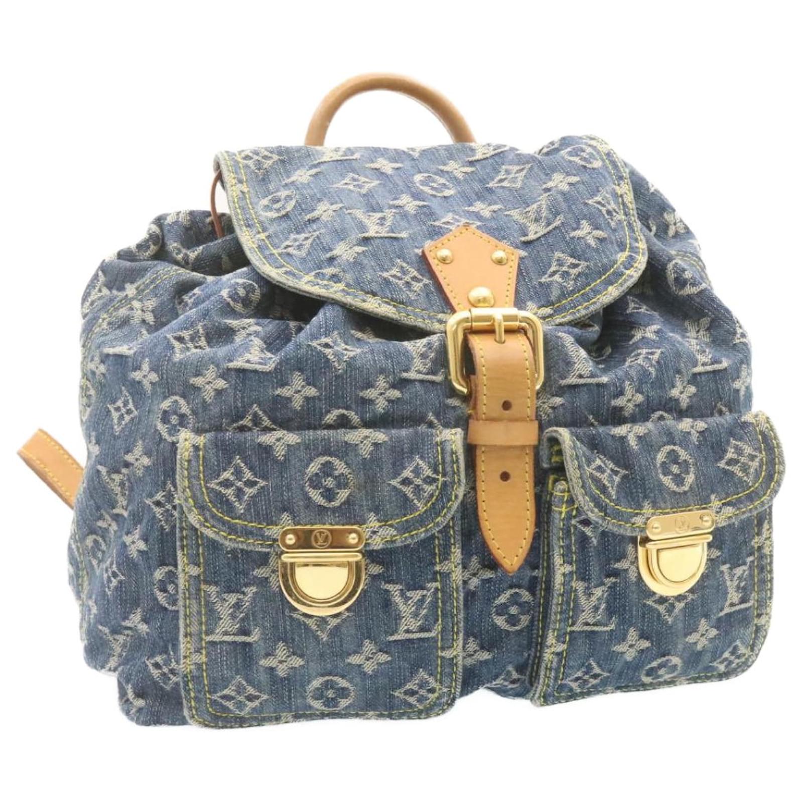 Backpacks Louis Vuitton Louis Vuitton Monogram Denim Sac A Dos GM Backpack Blue M95056 LV Auth 23330a