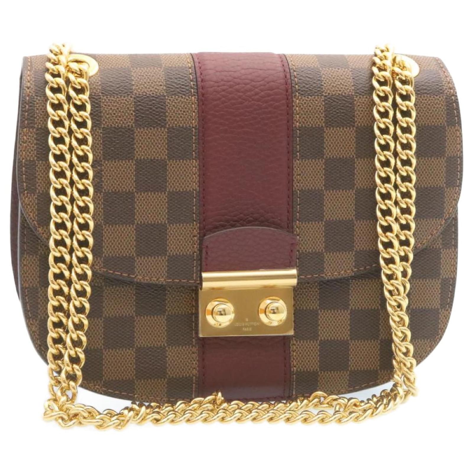 Handbags Louis Vuitton Louis Vuitton Damier Ebene Wight Chain Shoulder Bag N64420 LV Auth 27625A