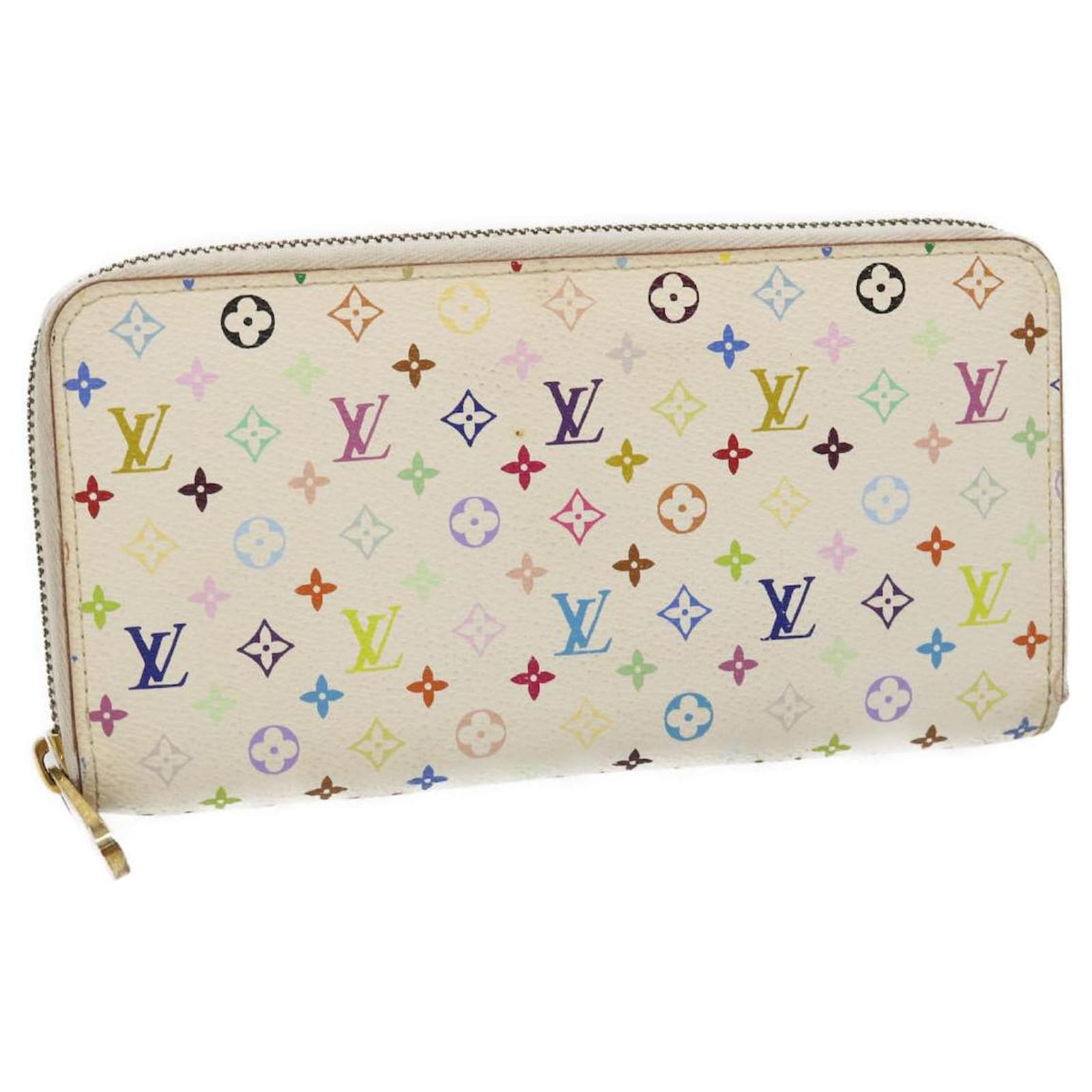 LOUIS VUITTON Monogram Multicolor Zippy Wallet Wallet White M60241