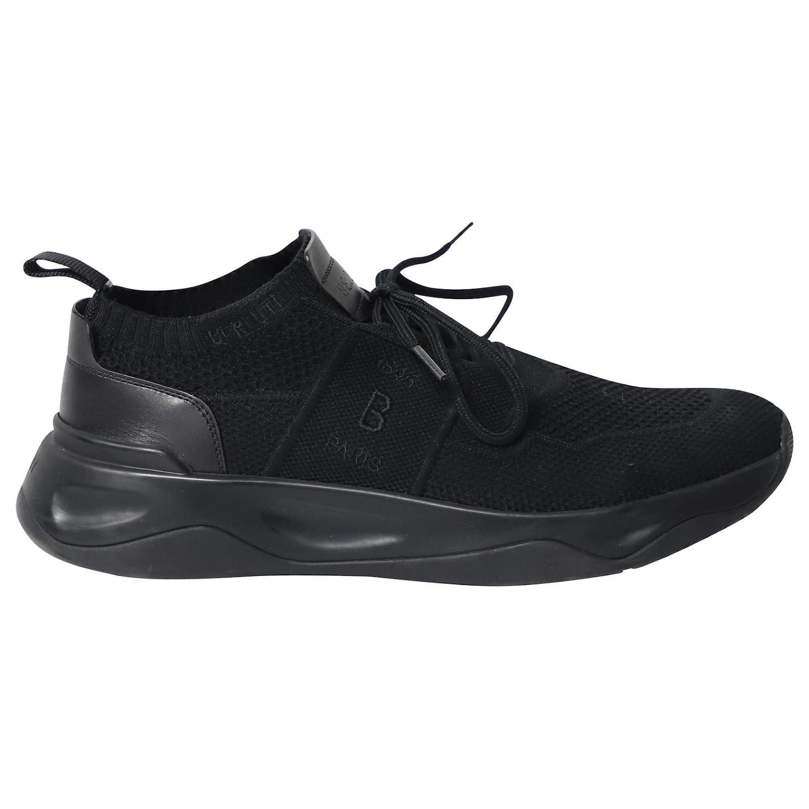 ◆関税込◆【Berluti】Shadow knitted leather-trimmed sneakers Berluti - Shadow Leather-Trimmed Stretch-Knit Sneakers