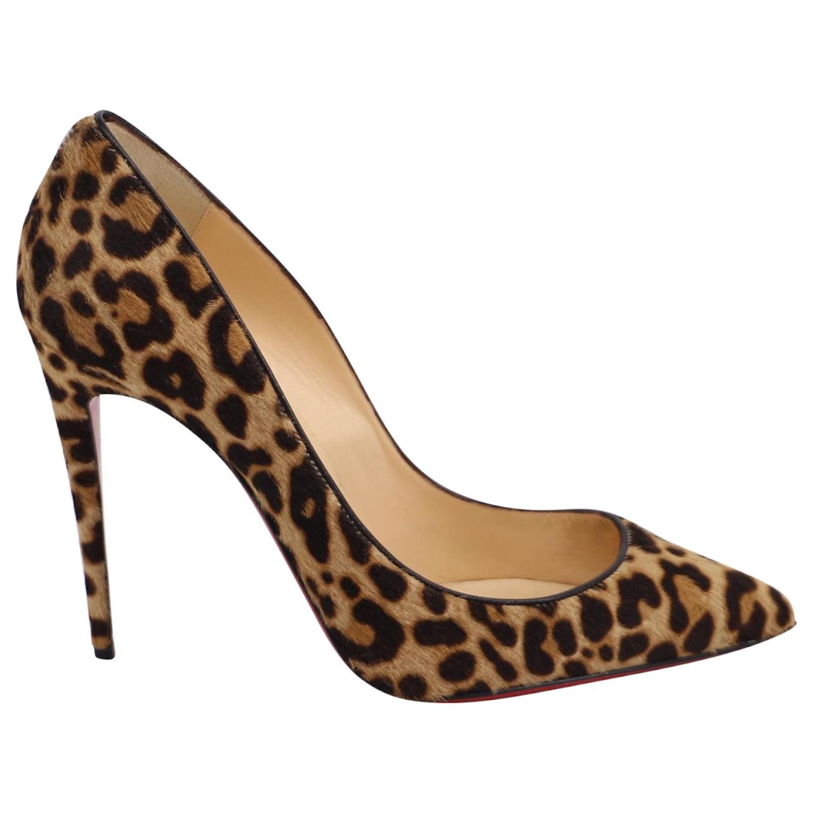 Christian Louboutin So Kate 100 Leopard Print Pumps in Multicolor