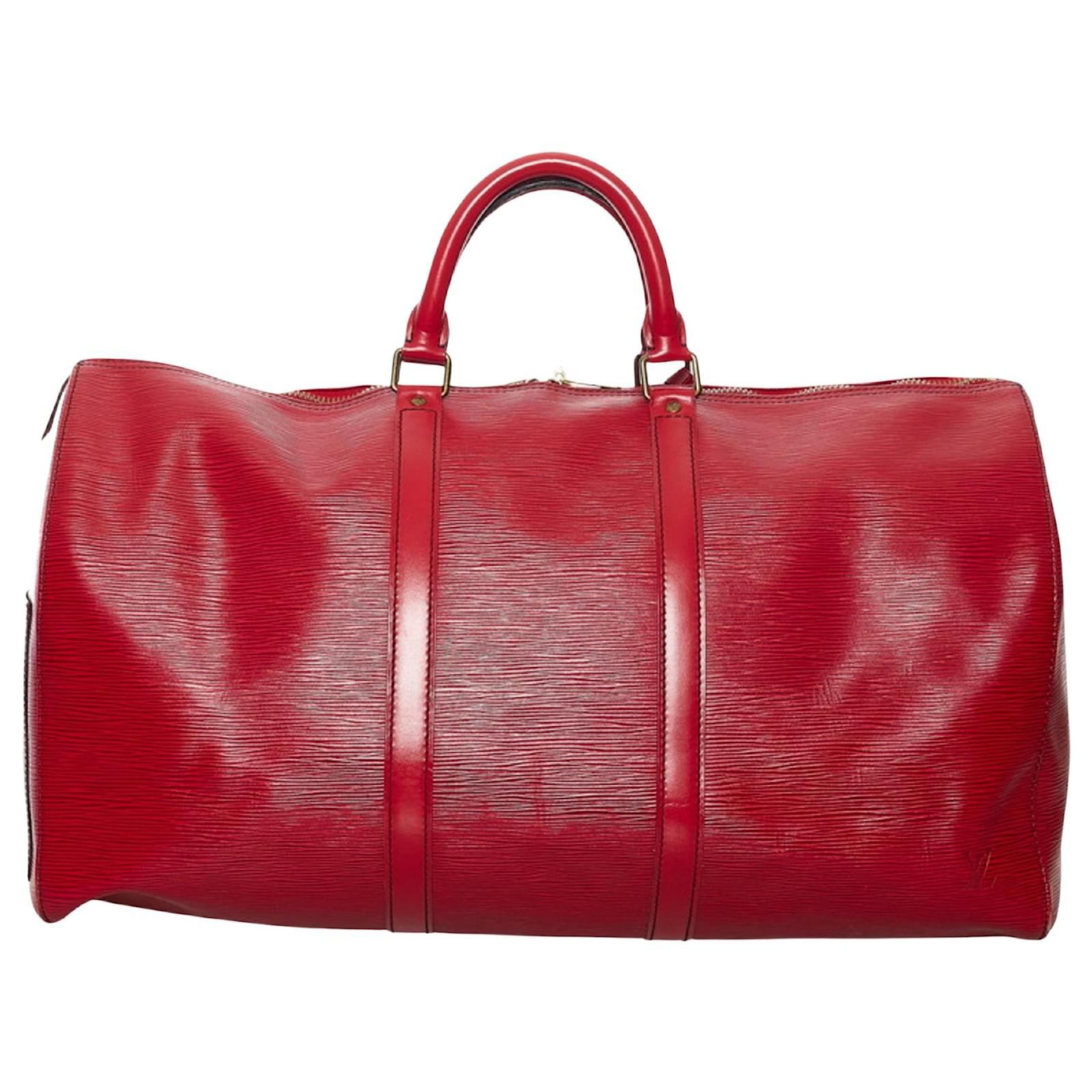 Louis Vuitton Keepall 50 Bags Red ref.388224 - Joli Closet