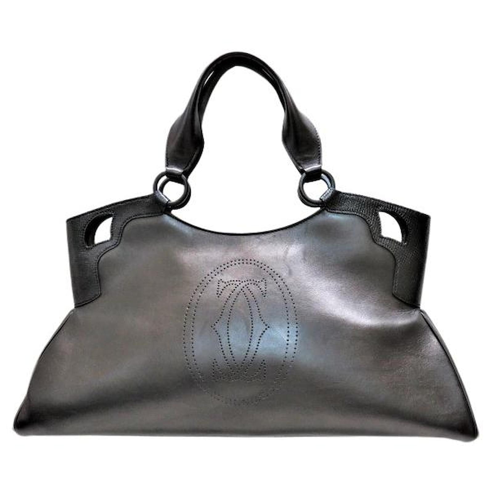 Cartier Marcello Black Leather ref.638231 - Joli Closet