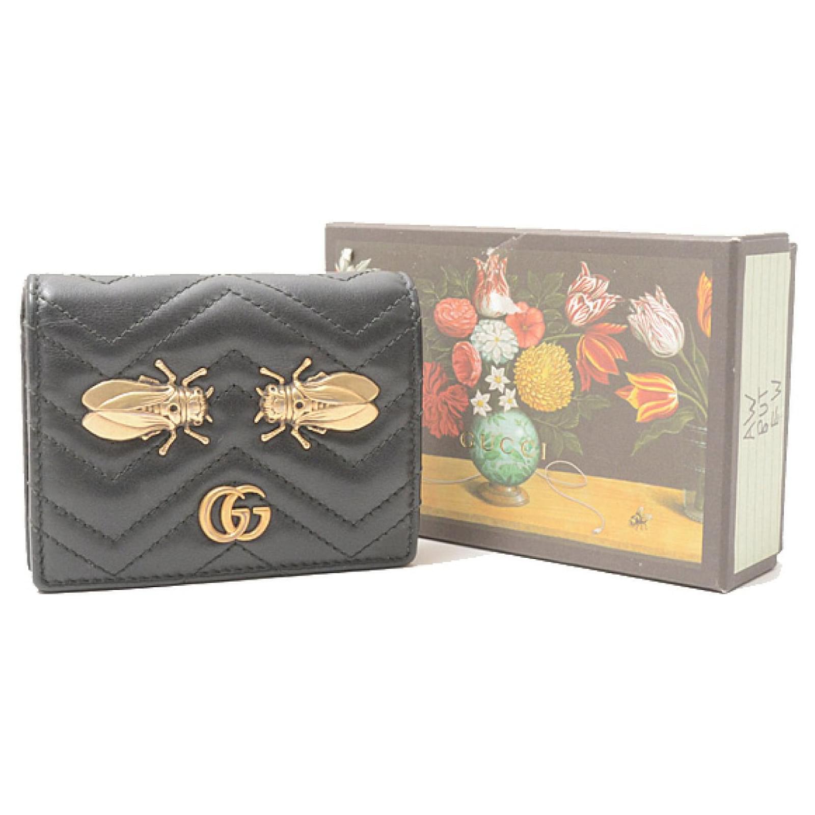 Gucci Wallets With A Butterfly On It Gucci Wallets Black Leather
