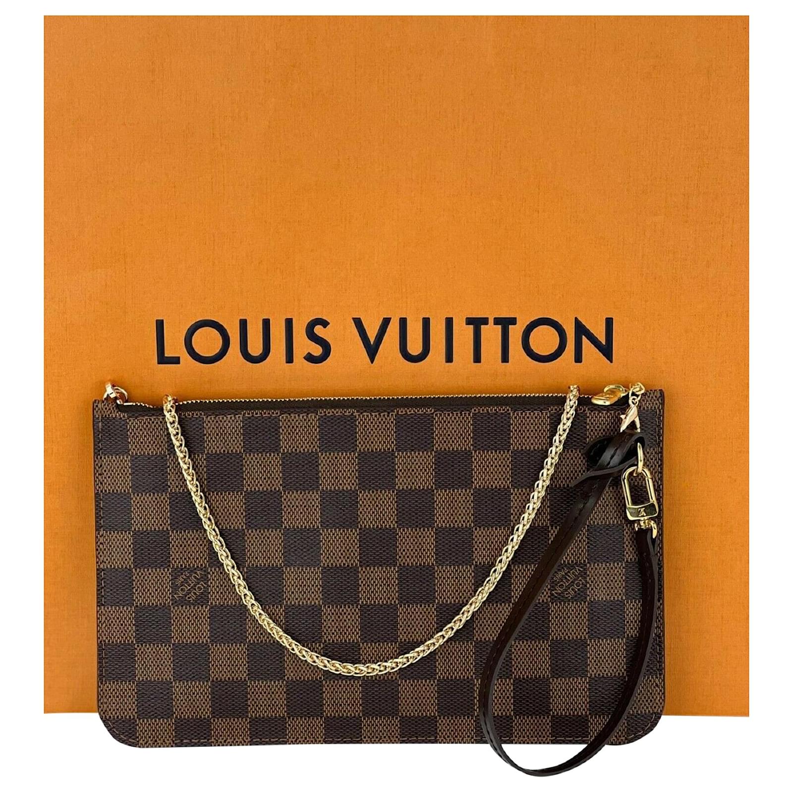 Louis Vuitton Neverfull Pouch Pouchette Clutch Damier Ebene BRAND NEW!!!