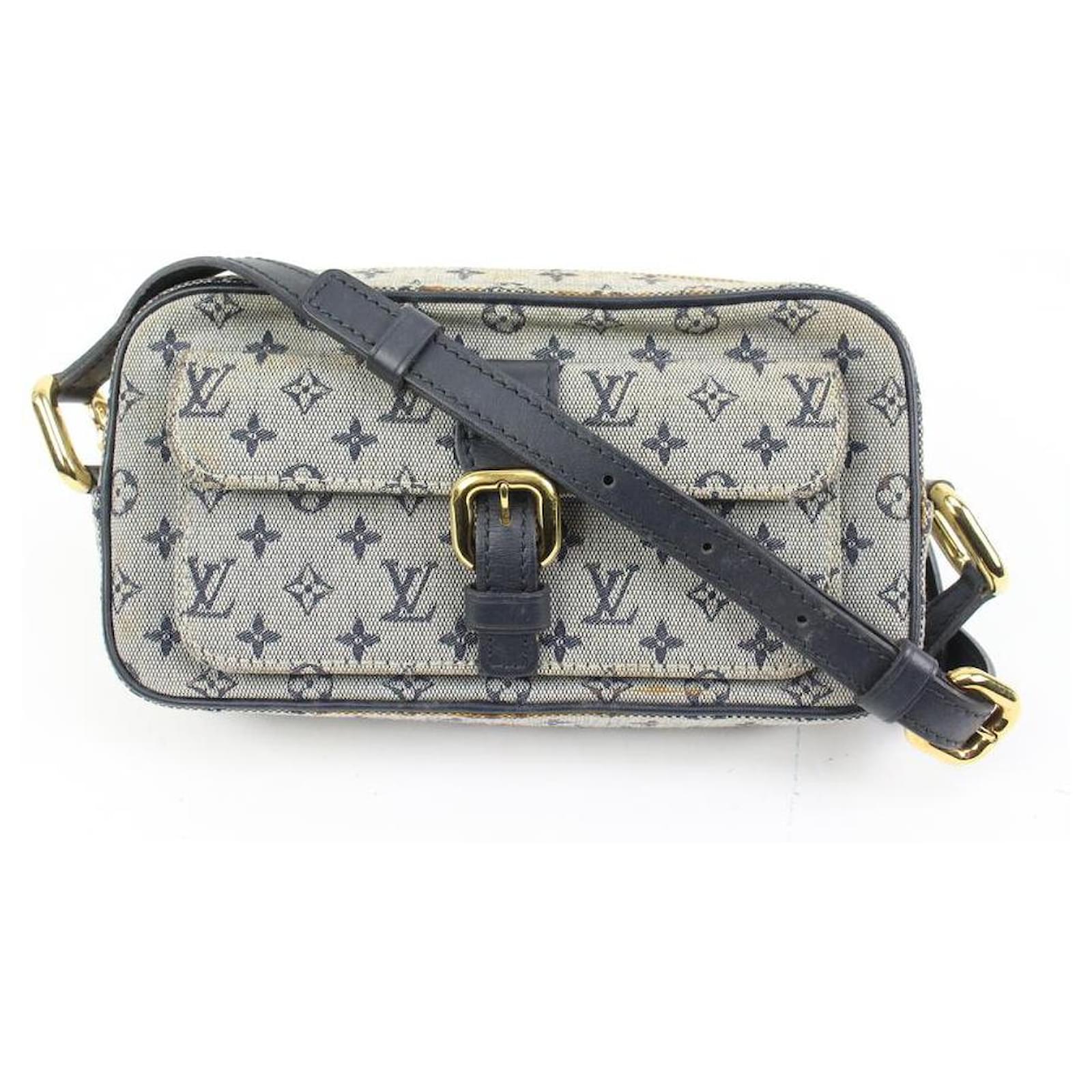 Louis Vuitton Grey x Navy Monogram Mini Lin Juliette MM Crossbody Bag  Leather ref.639165 - Joli Closet