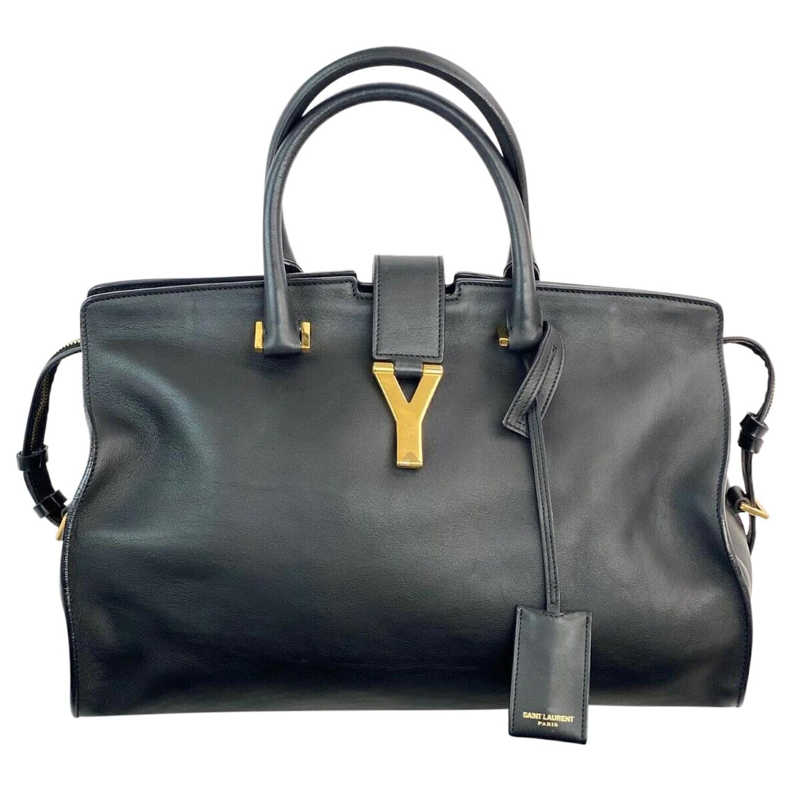 Saint Laurent Women's Handbag Classic Y Cabas Medium Black Leather Hand Bag  B159 ref.639205 - Joli Closet