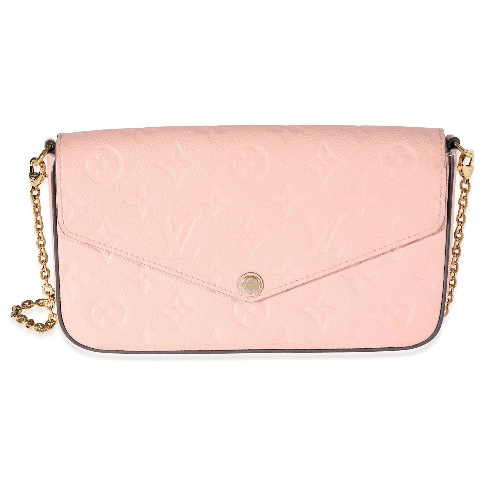 Louis Vuitton Rose Poudre Monogram Empreinte Felicie Pochette Pink  ref.639372 - Joli Closet