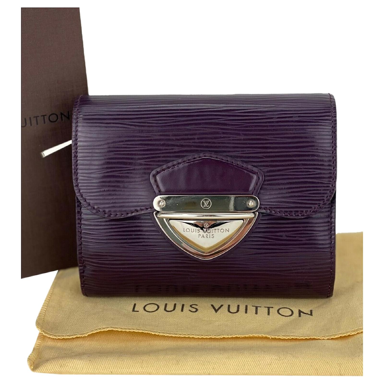 Louis Vuitton Wallet Joey Purple Epi Leather Trifold Wallet Mini