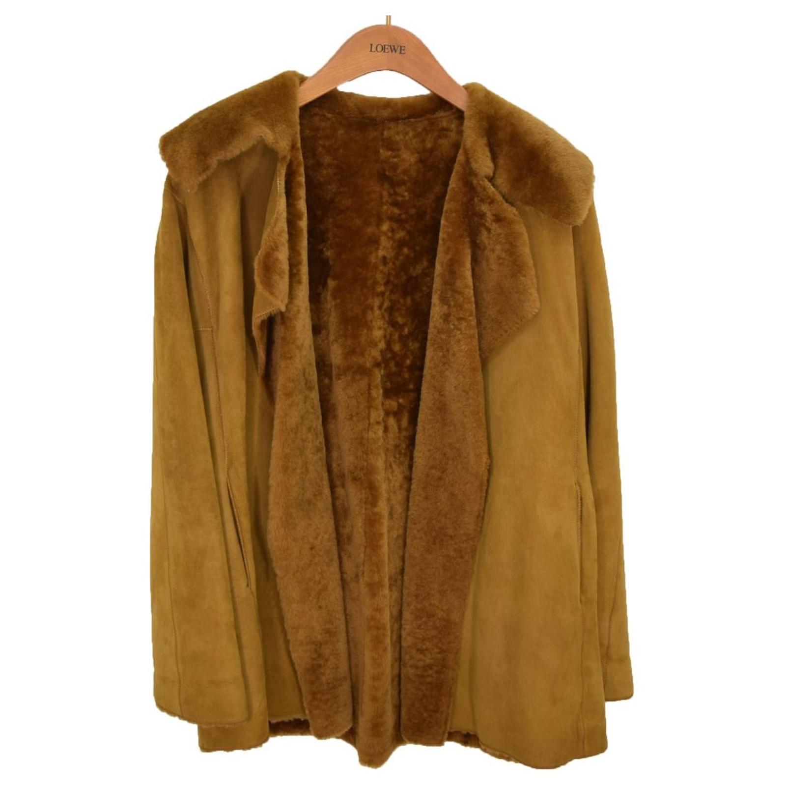 LOEWE Shearling Jacket Brown Size: 40 Suede ref.639939 - Joli Closet