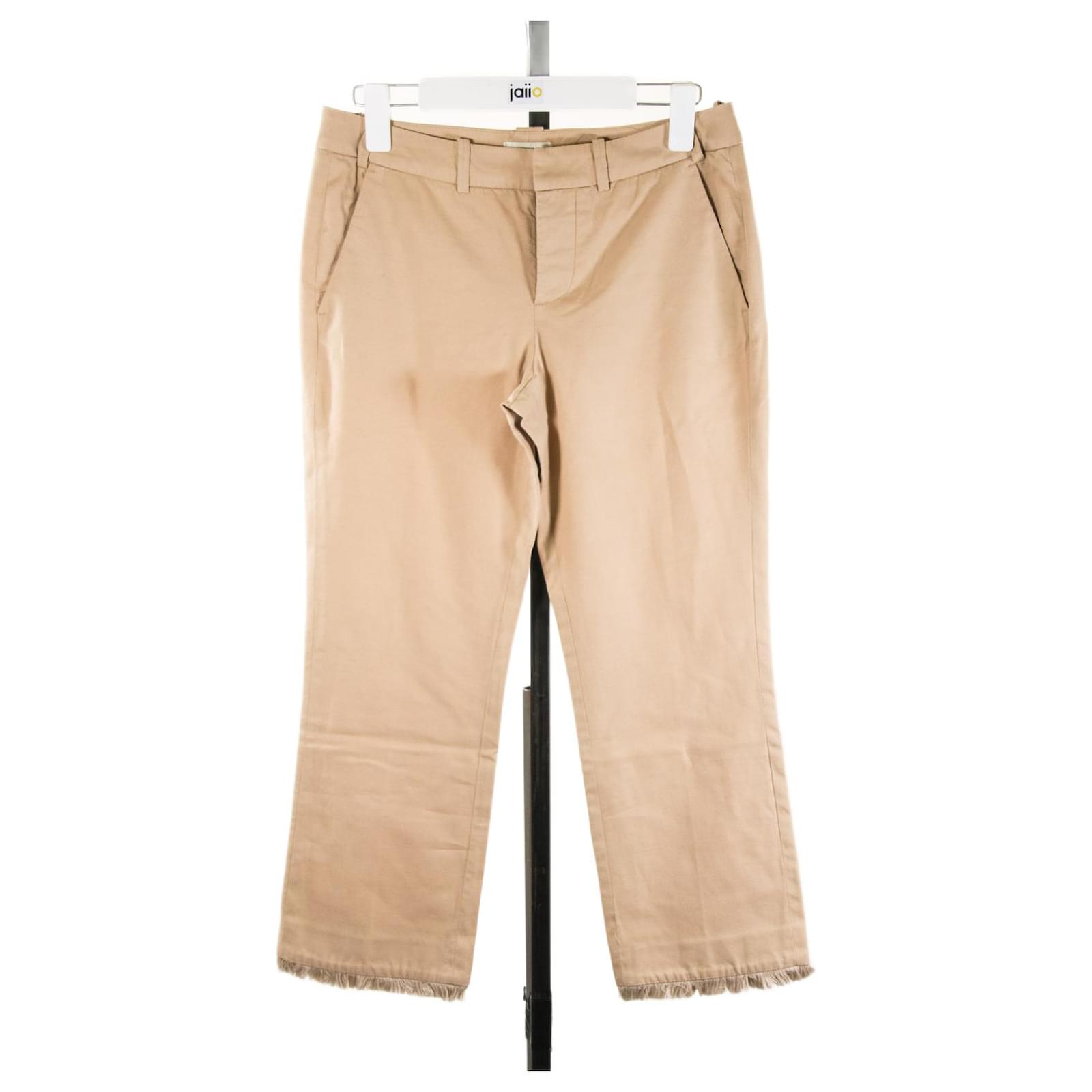 Pantalon Chevignon Beige En Coton, Taille 46 (W36), Occasion Très Bon état