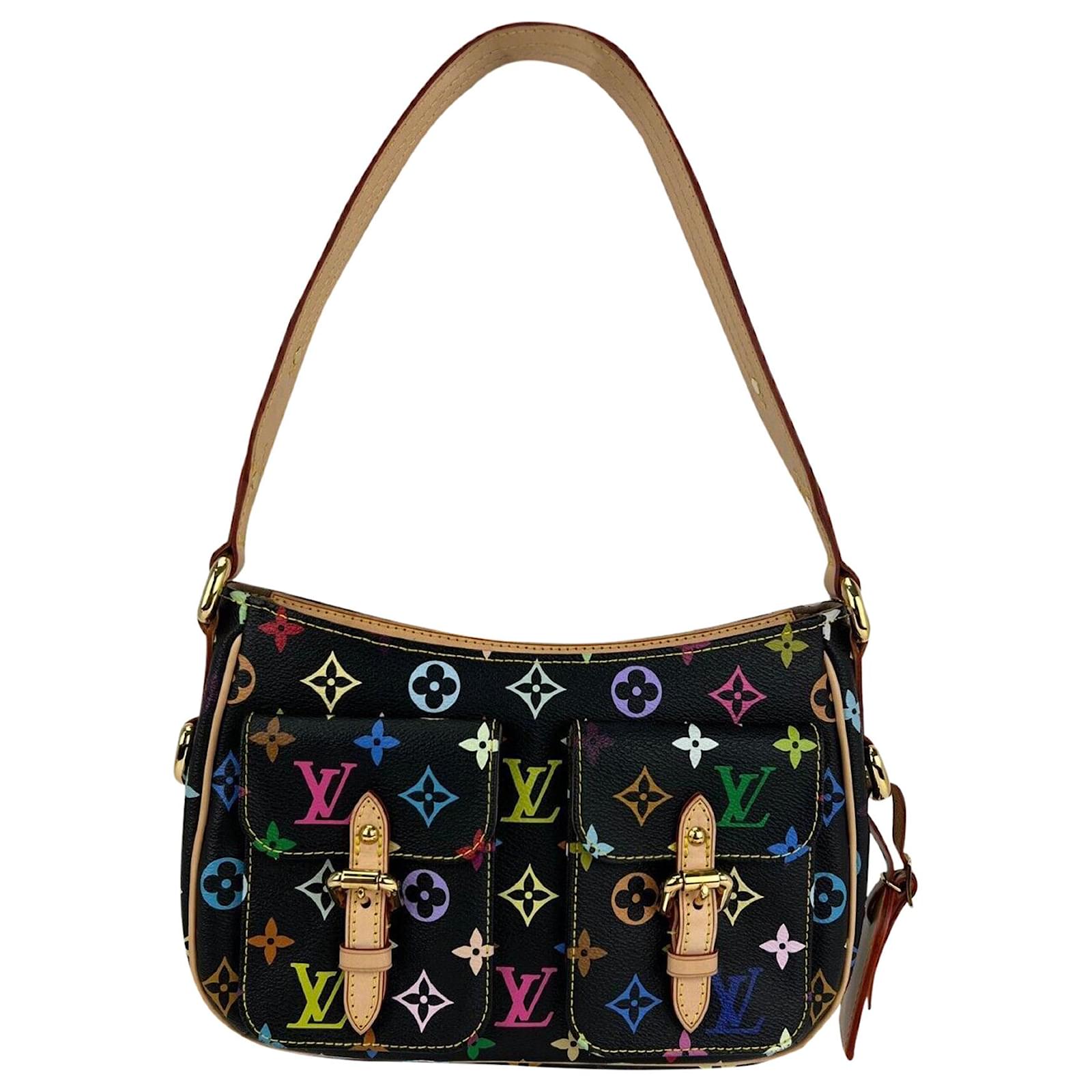 Louis Vuitton Handbag Monogram Multicolor Black Lodge Pm Shoulder Bag