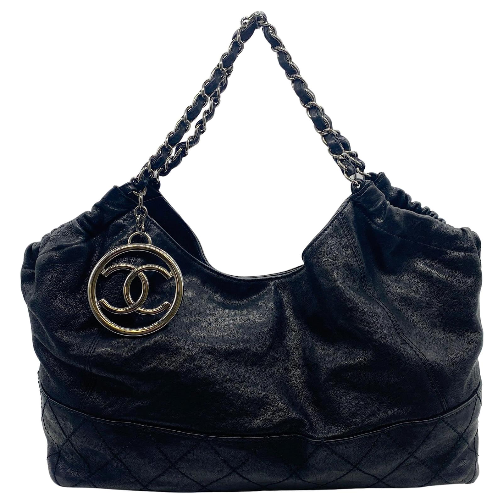 Chanel Hobo Coco Cabas Black Leather Shoulder Bag ref.641298 - Joli Closet