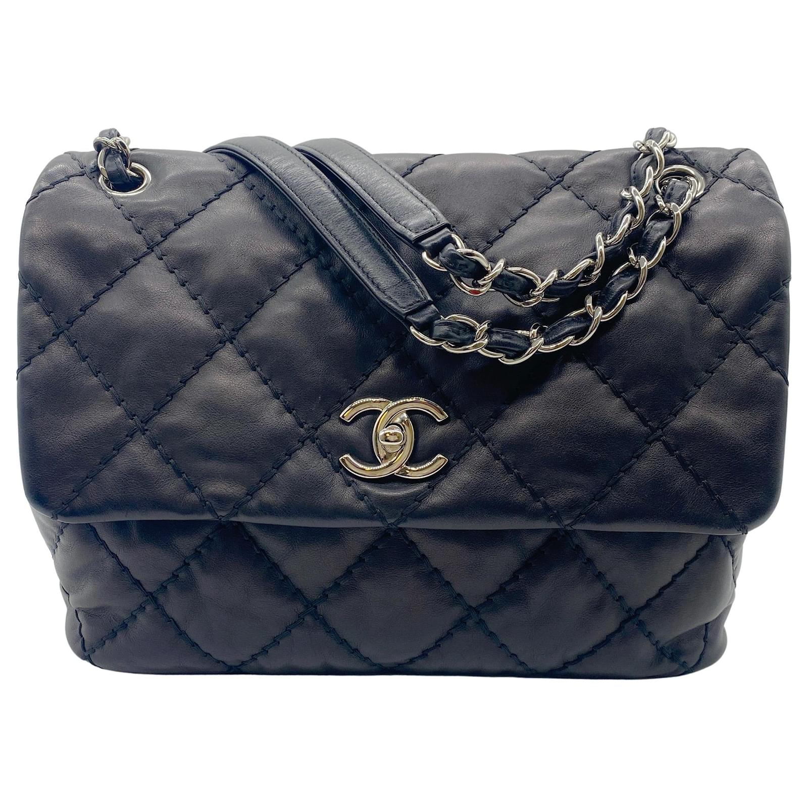 Chanel Ultimate Stitch 2013-2014 Black Leather Shoulder Bag ref